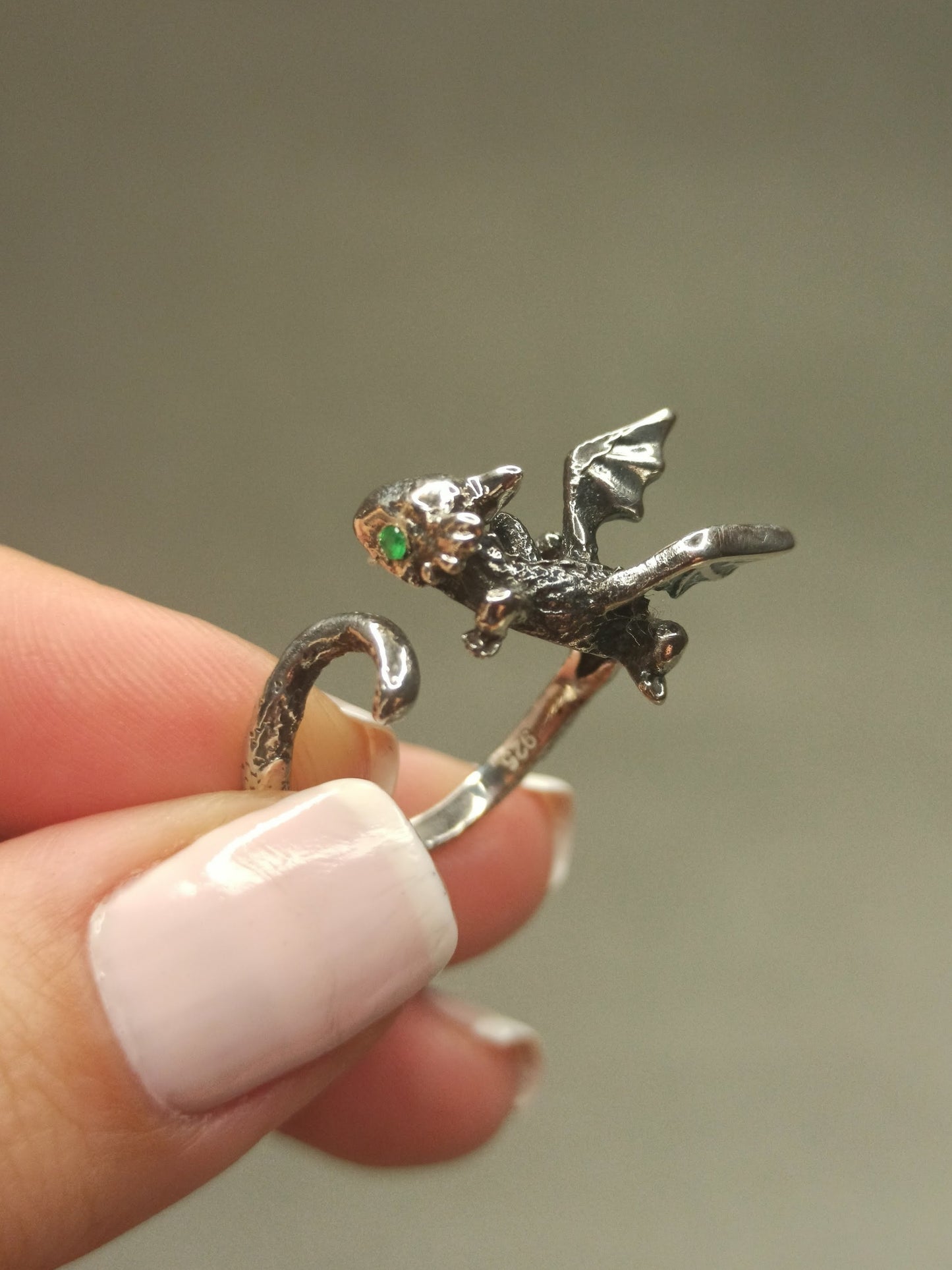 Yavru Ejderha Yüzük | 925 Gümüş , Ayarlanabilir