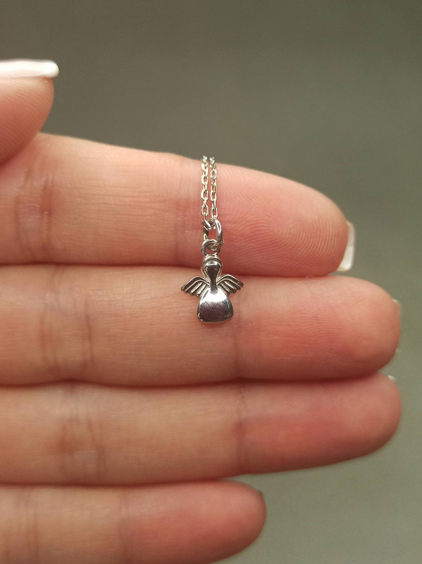 Mini Bebek Melek Gümüş Kolye