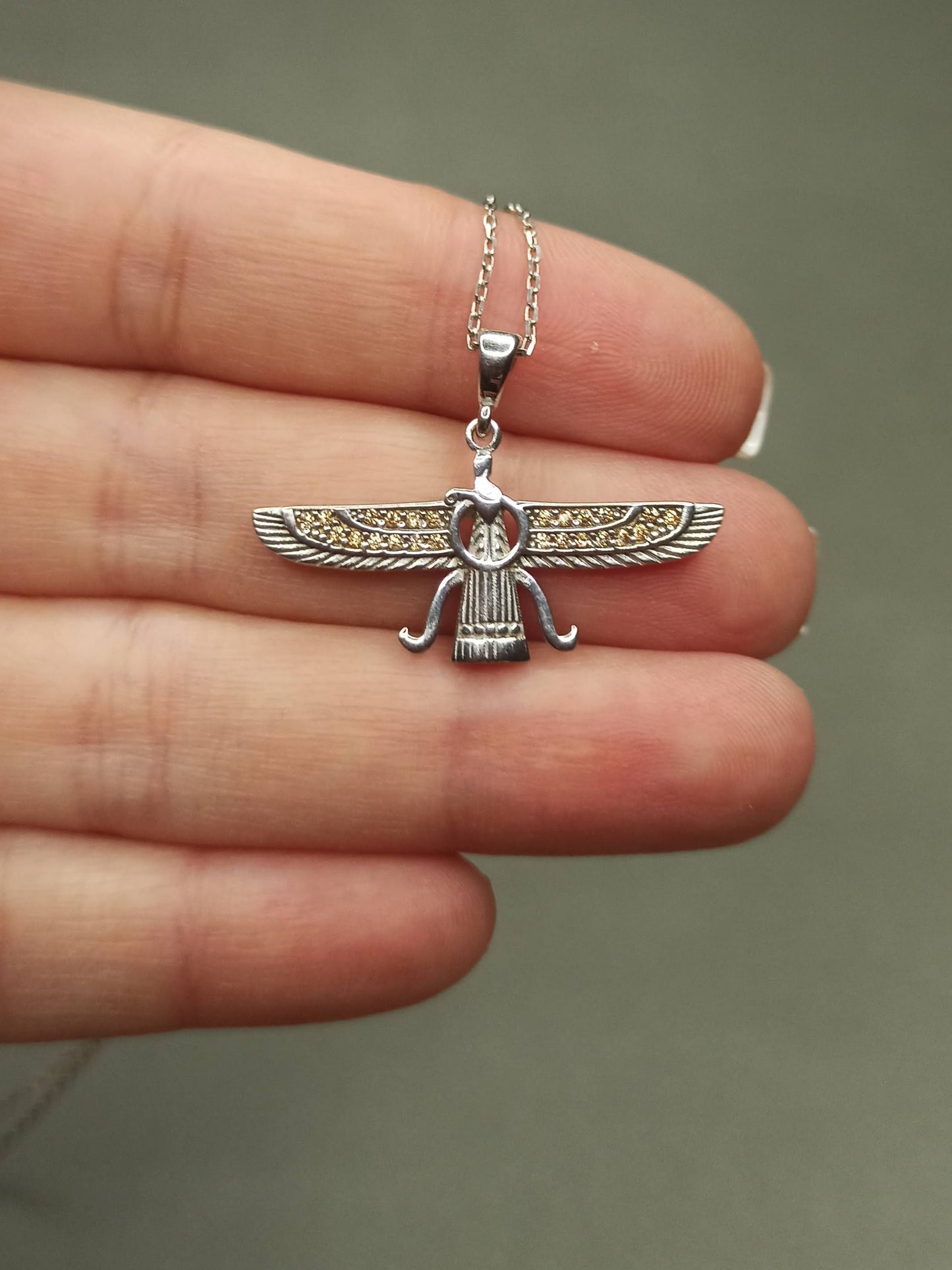 Faravahar , Ahura Mazda Gümüş Kolye