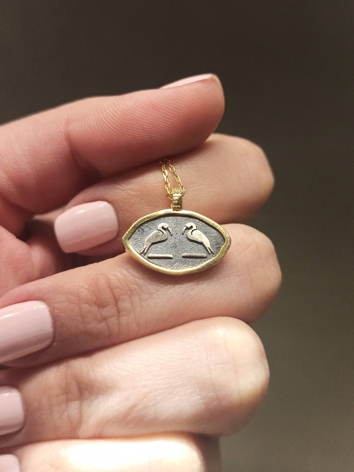 Antik Mısır İbis Kuş Thoth Kolye – Çift Renkli Mitolojik Takı | BHCL Co.