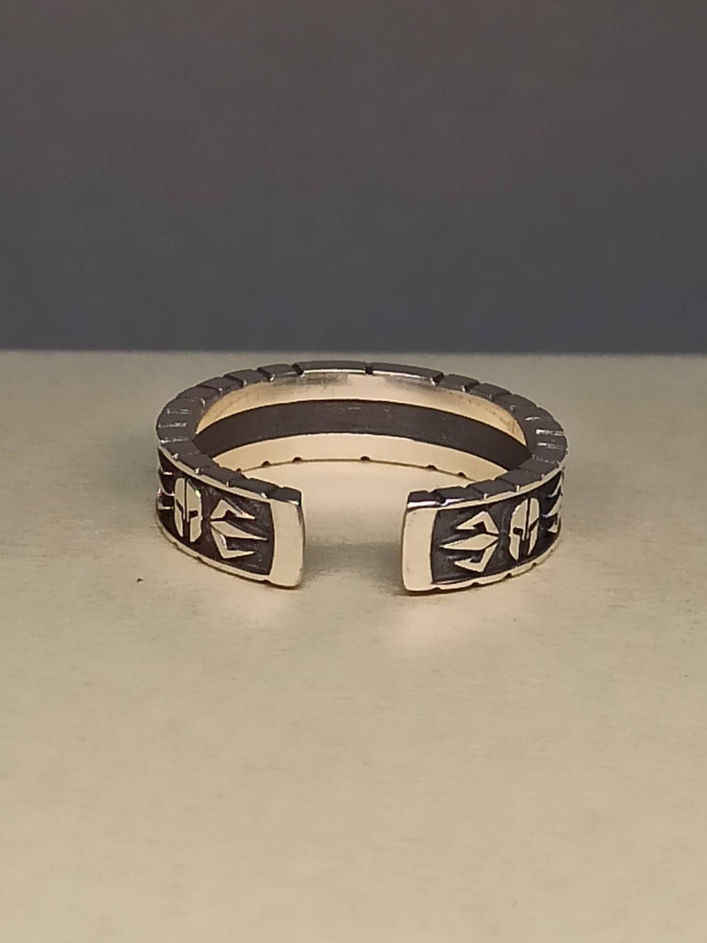 Gümüş Spartalı Miğfer Erkek Yüzüğü, Ayarlanabilir