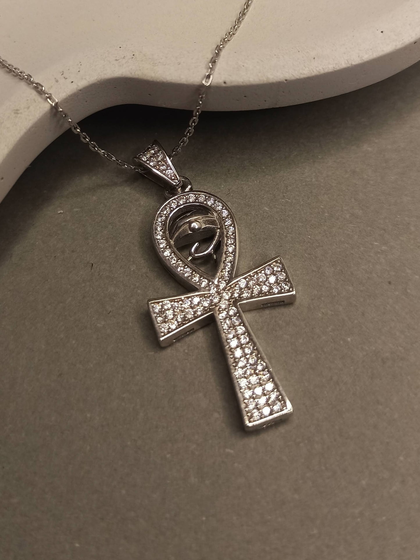 Zirkon Taşlı Gümüş Ankh Kolye, Yaşam Anahtarı