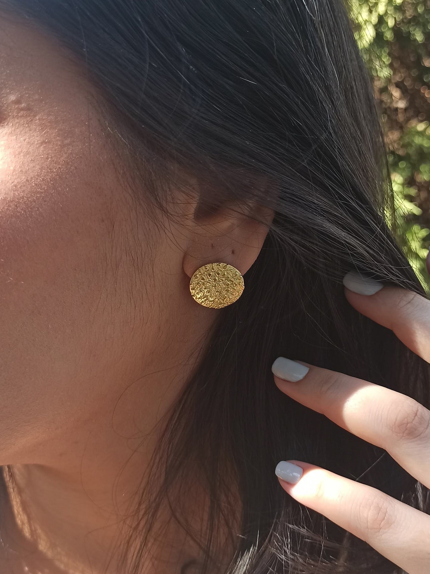 Yuvarlak Vintage Kabartmalı Klasik Küpe | BHCL Co.