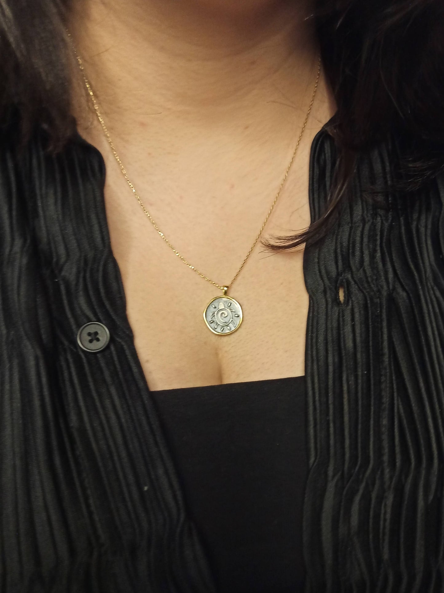 Gümüş Spiral Caretta Kolye