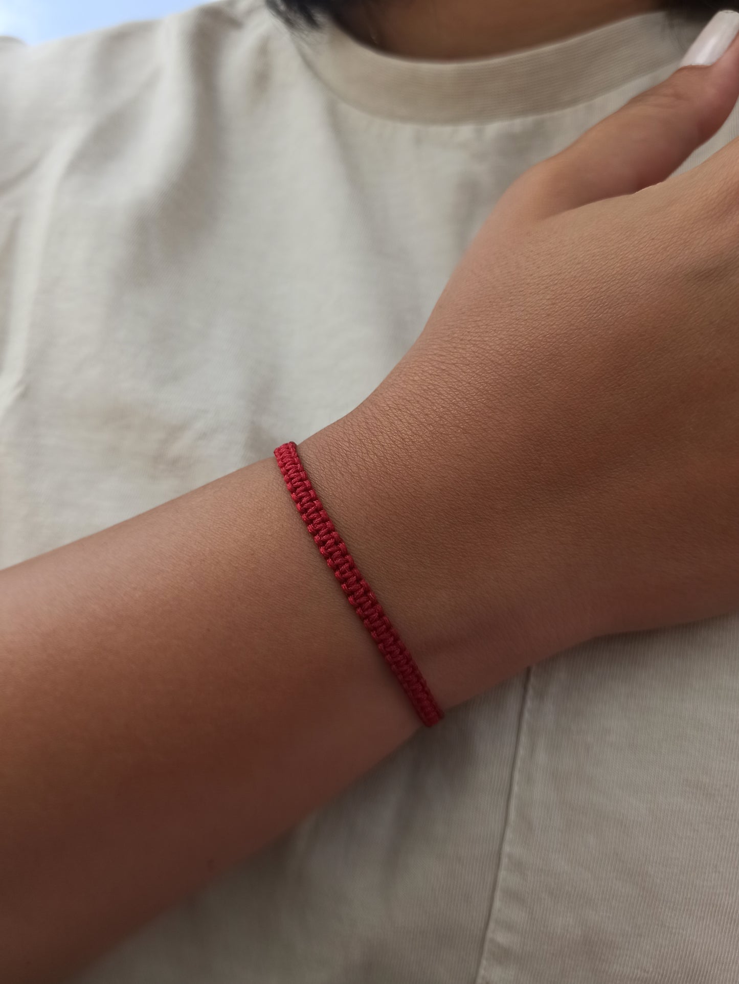 Bordo ipli makrome sörf bilekliği