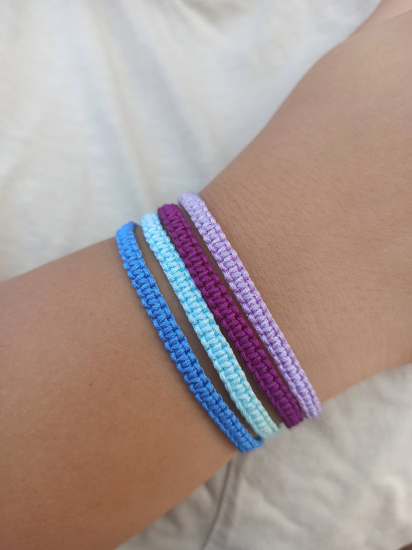 4'lü makrome ip bileklik seti