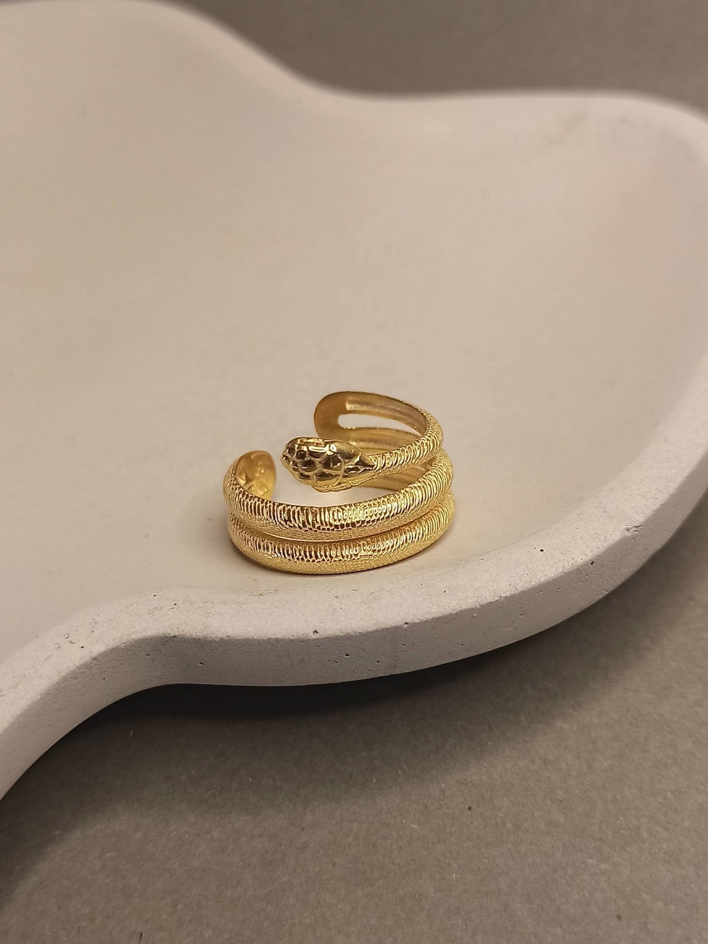 Gümüş Spiral Yılan Yüzük, Ayarlanabilir