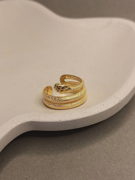 Gümüş Spiral Yılan Yüzük, Ayarlanabilir