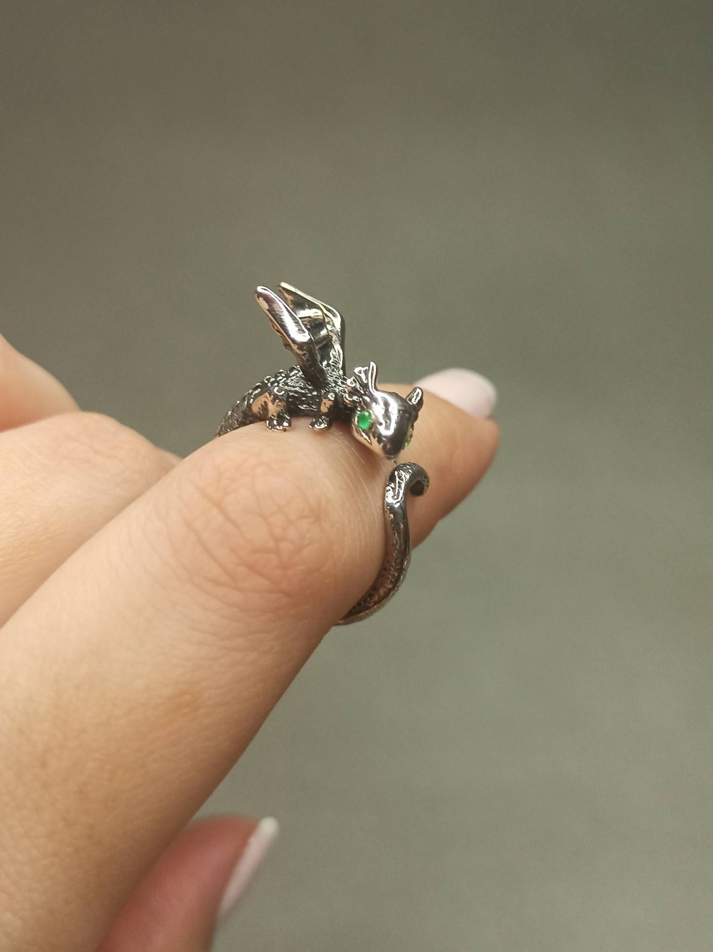 Yavru Ejderha Yüzük | 925 Gümüş , Ayarlanabilir
