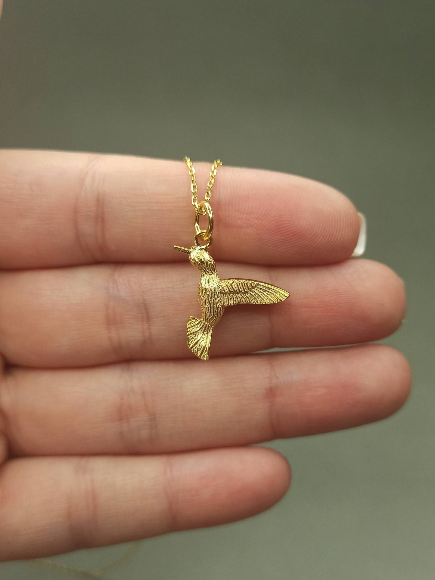 Sinek kuşu Gümüş Kolye