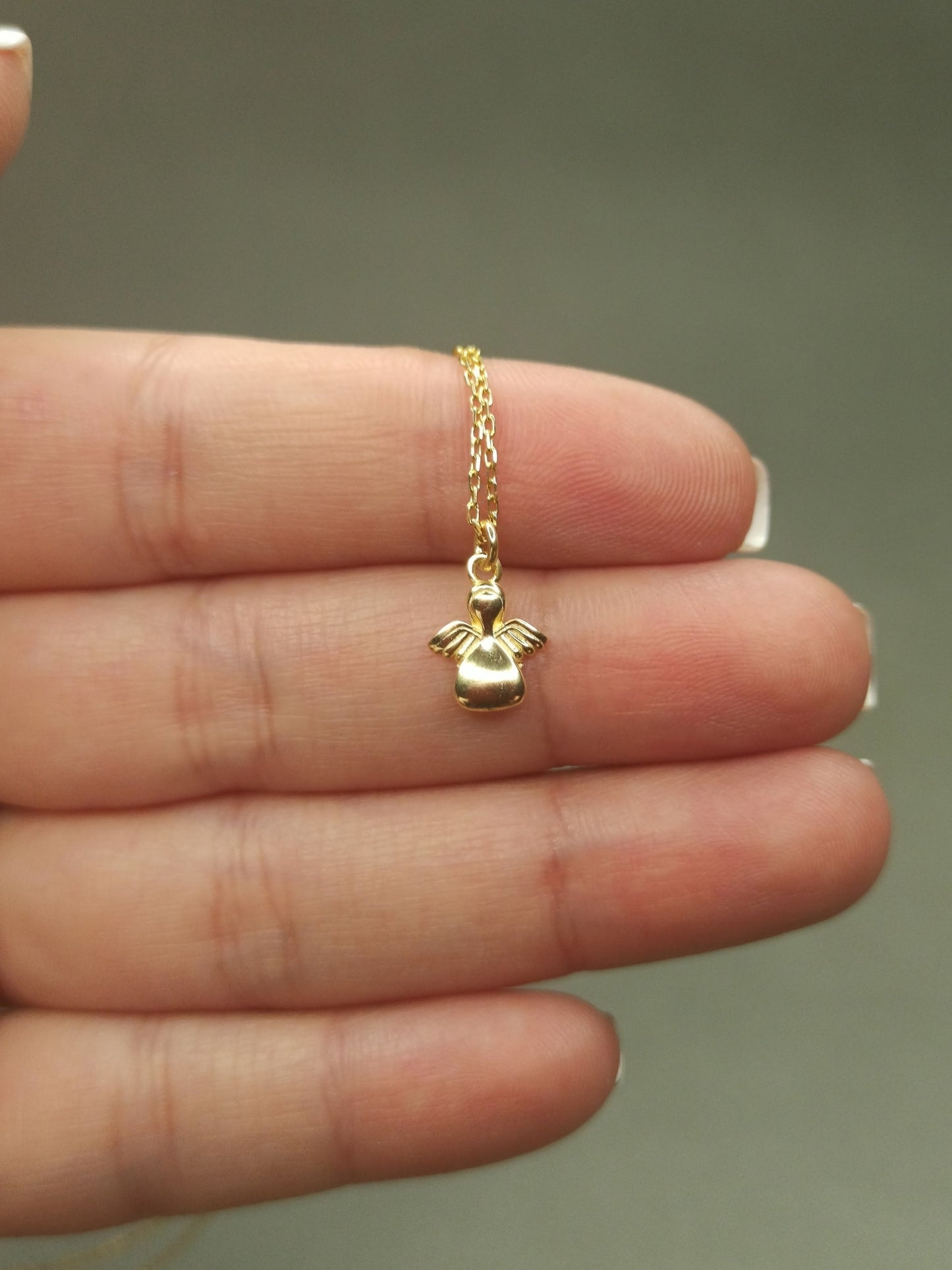 Mini Bebek Melek Gümüş Kolye