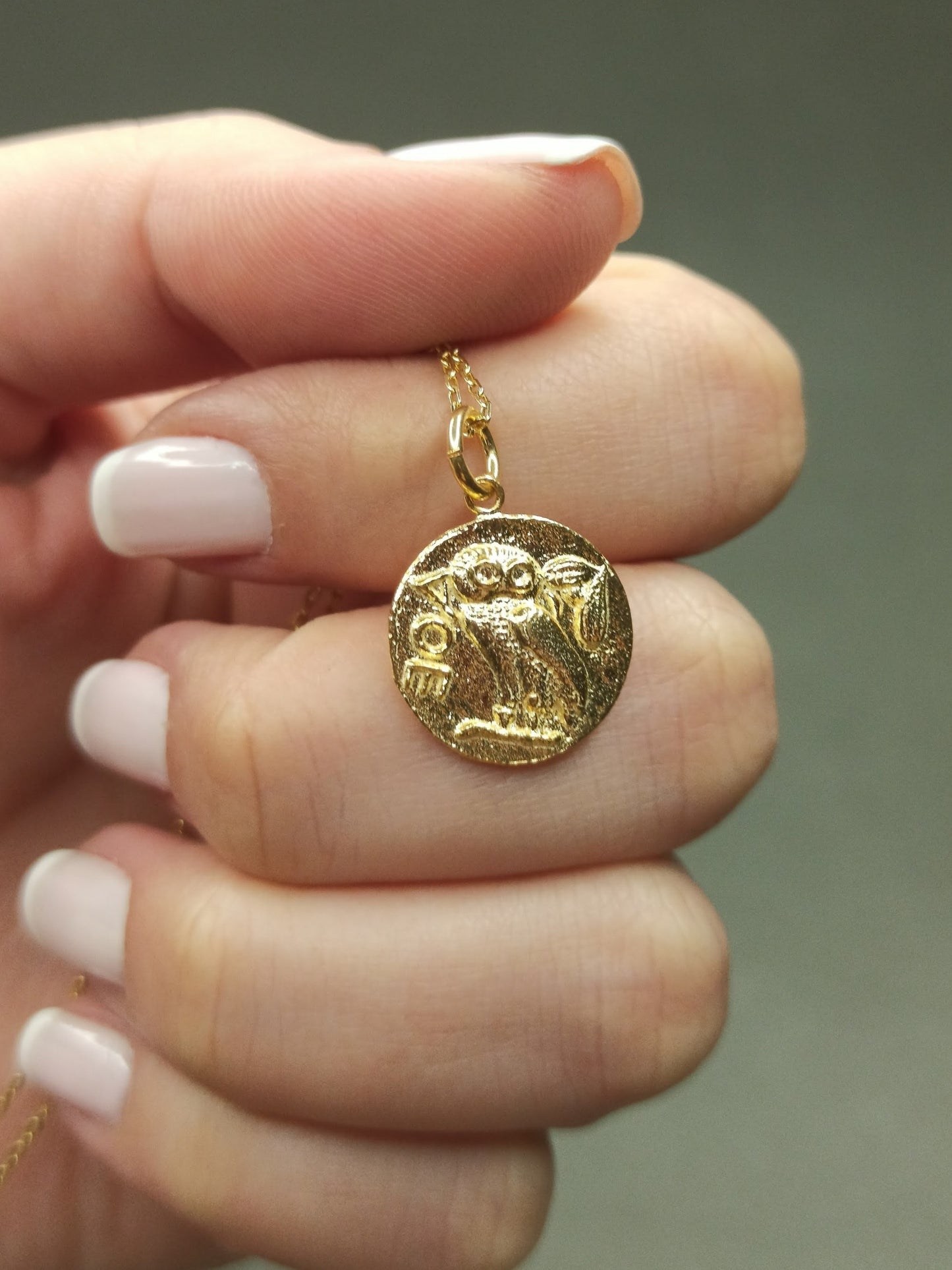 Athena’nın Baykuşu Gümüş Madalyon Kolye