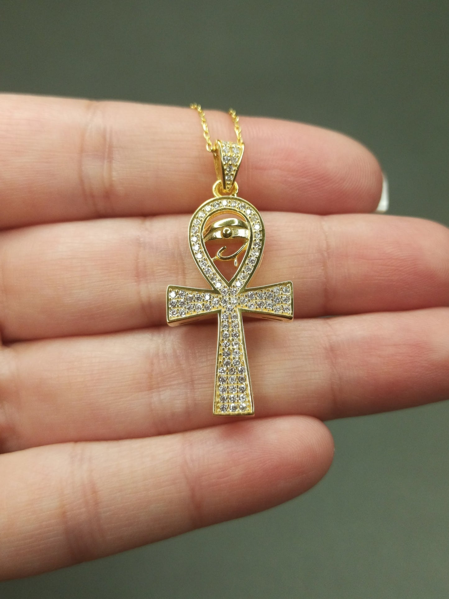 Zirkon Taşlı Gümüş Ankh Kolye, Yaşam Anahtarı