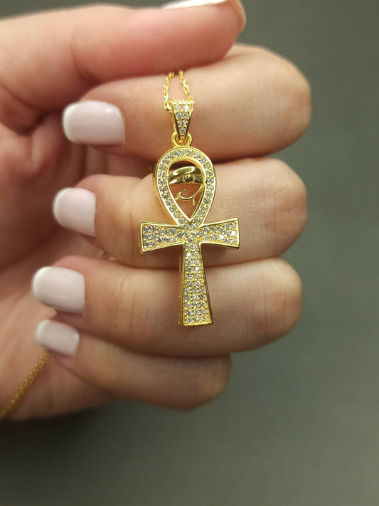 Zirkon Taşlı Gümüş Ankh Kolye, Yaşam Anahtarı