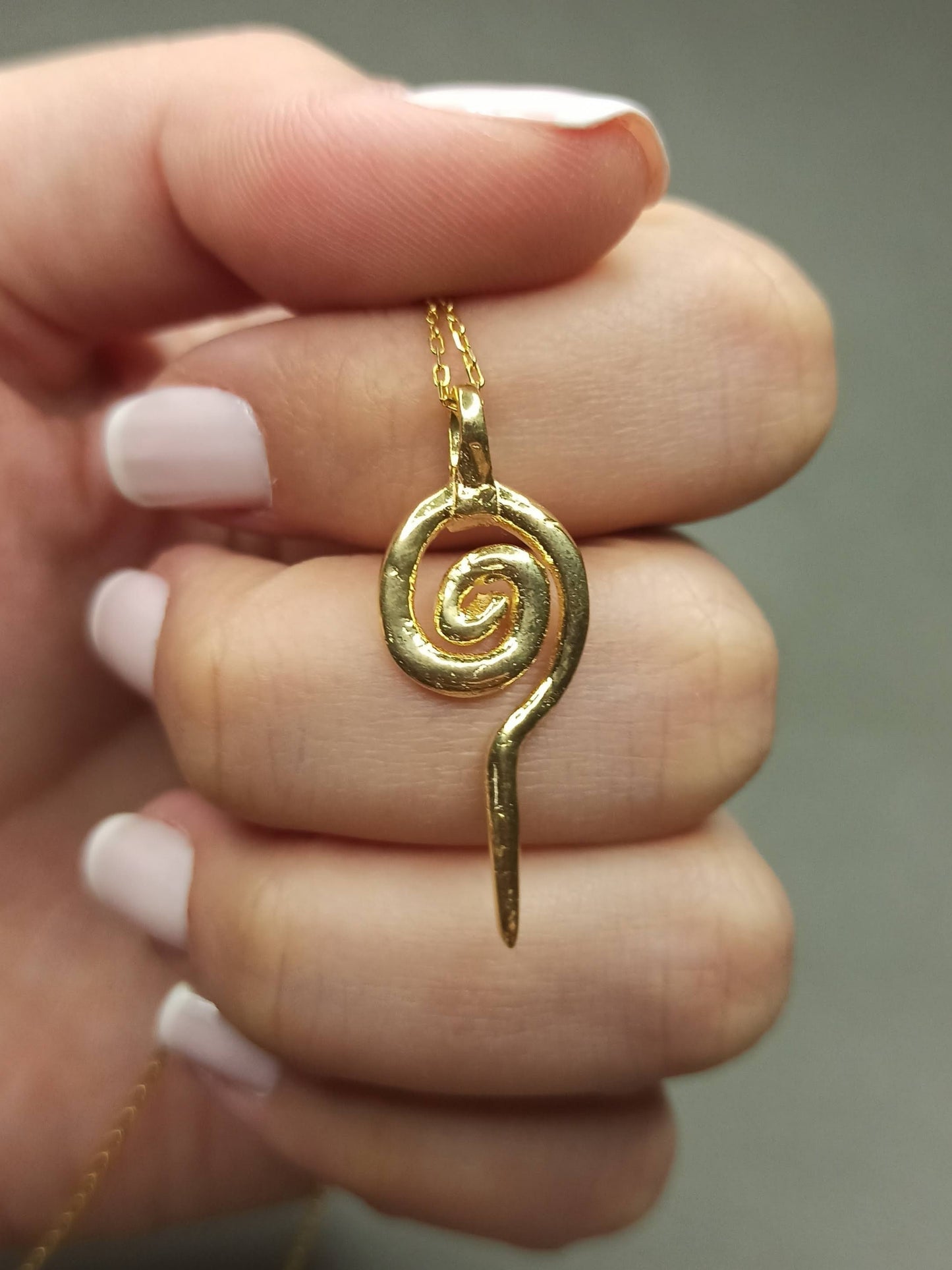 Gümüş Antik Spiral Vintage Kolye