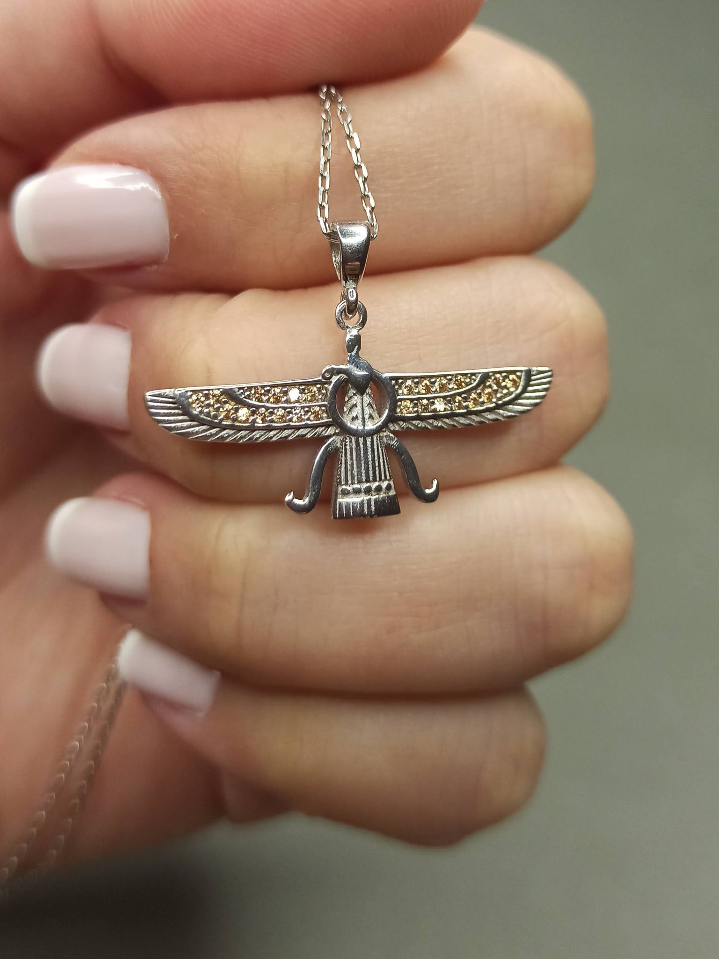 Faravahar , Ahura Mazda Gümüş Kolye