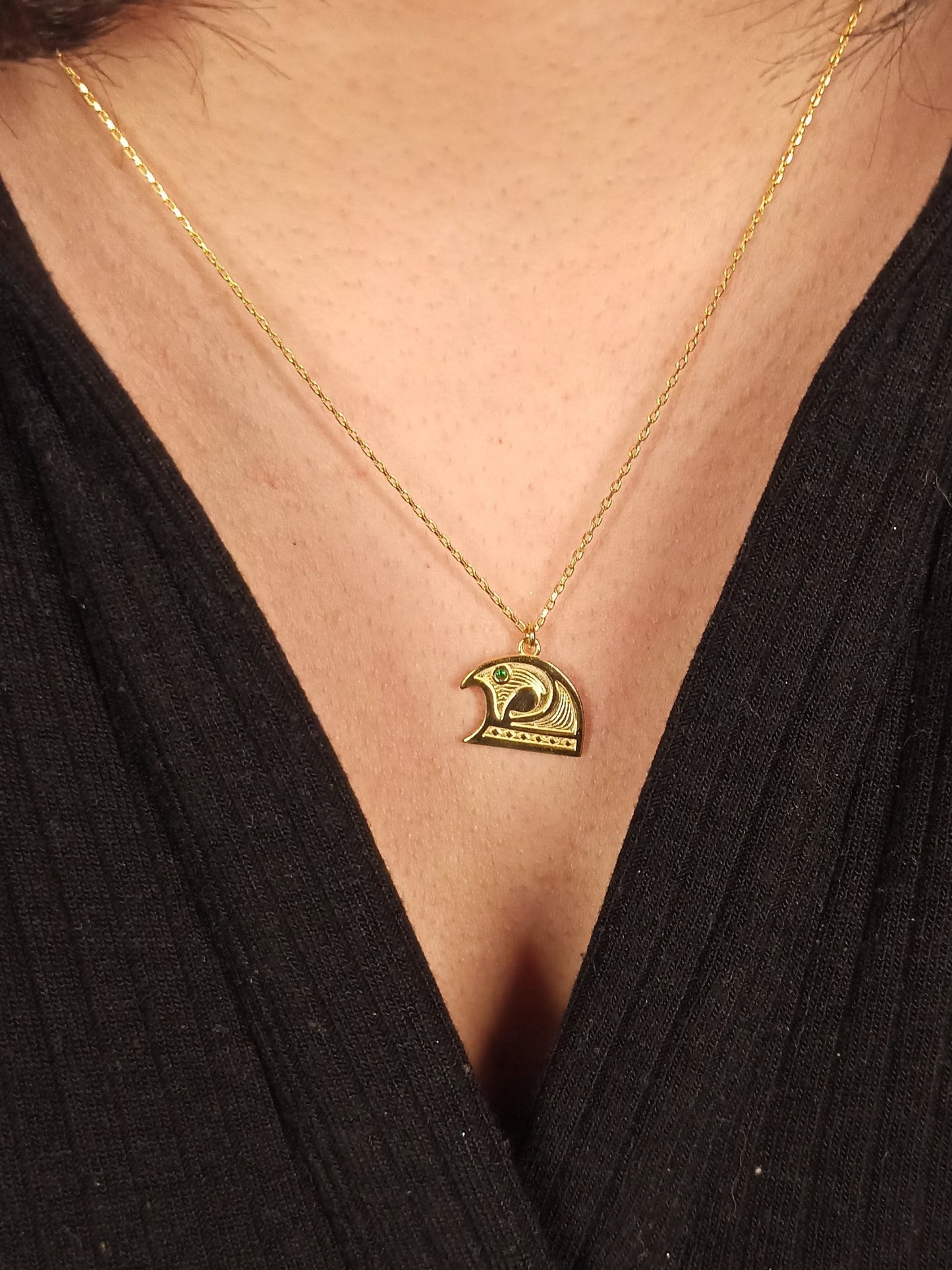 Horus Şahin Kafası Gümüş Kolye