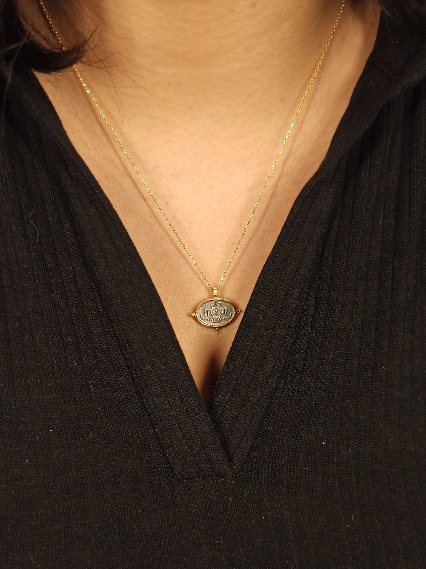 Aztek Spiral Ateş Kuşu Kolye