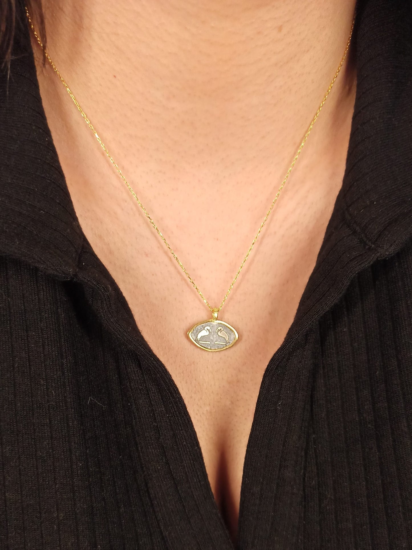 Antik Mısır İbis Kuş Thoth Kolye – Çift Renkli Mitolojik Takı | BHCL Co.