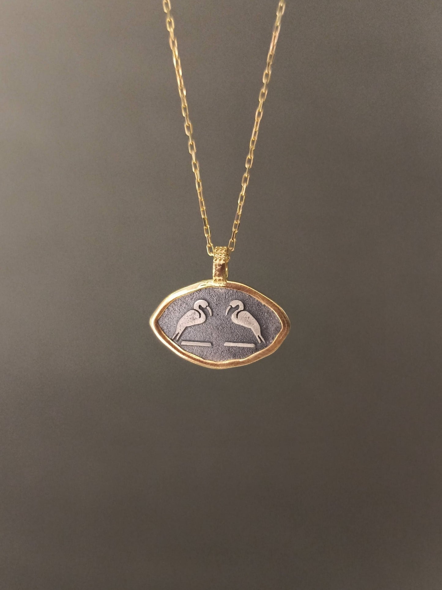 Antik Mısır İbis Kuş Thoth Kolye – Çift Renkli Mitolojik Takı | BHCL Co.