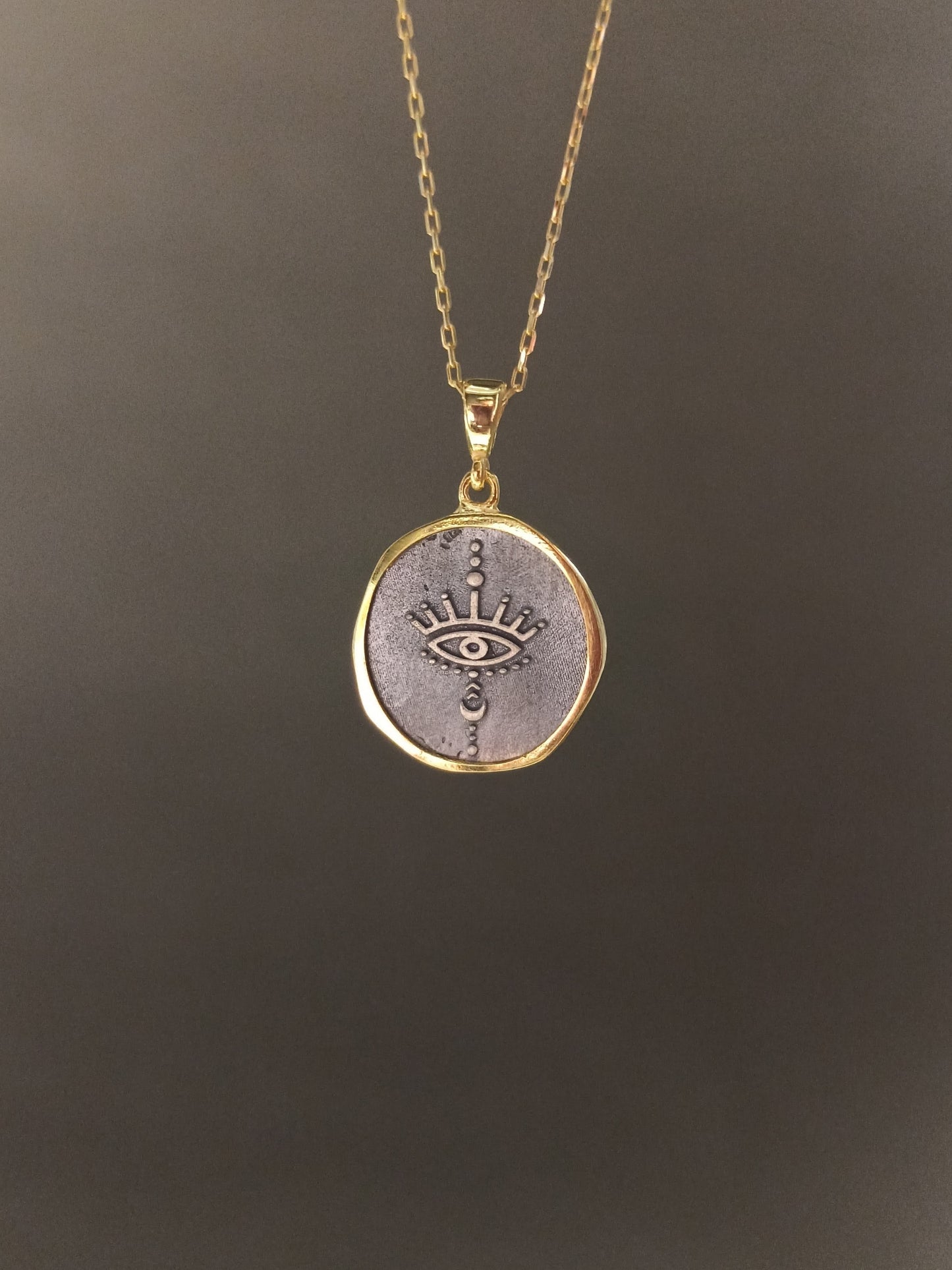 Mistik Göz Madalyon Kolye