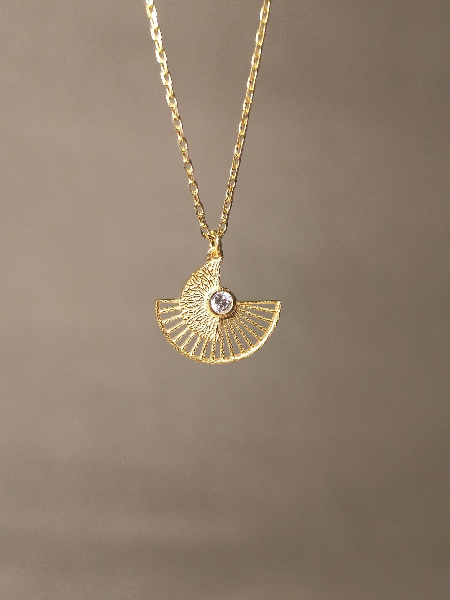 Japon Yelpazesi Gümüş Kolye