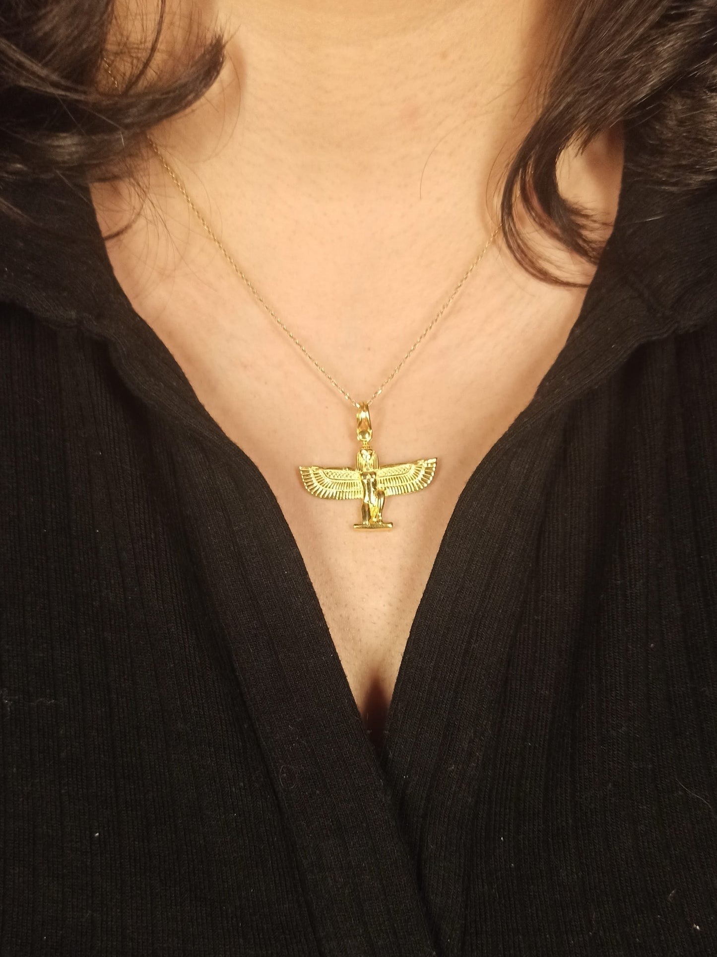 Kanatlı İsis Gümüş Mitolojik Kolye