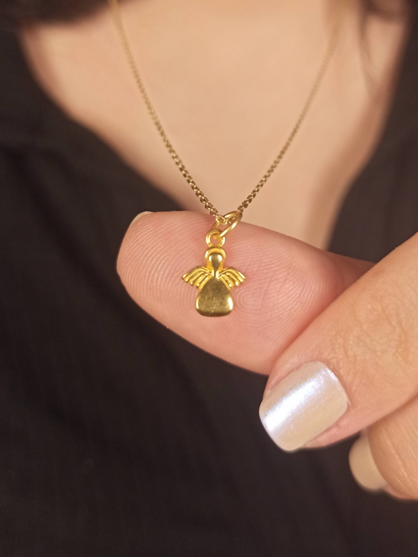 Mini Bebek Melek Gümüş Kolye