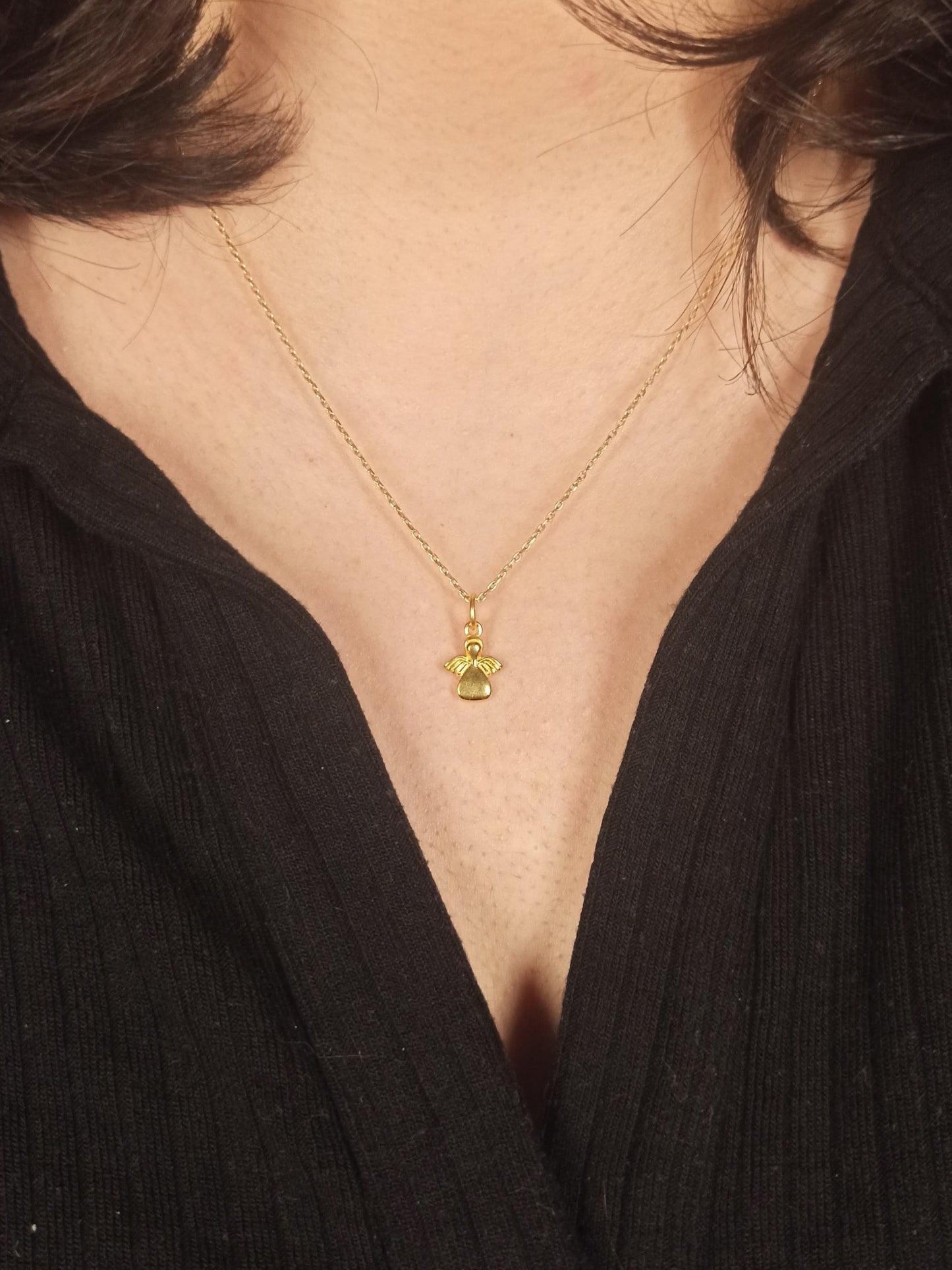 Mini Bebek Melek Gümüş Kolye