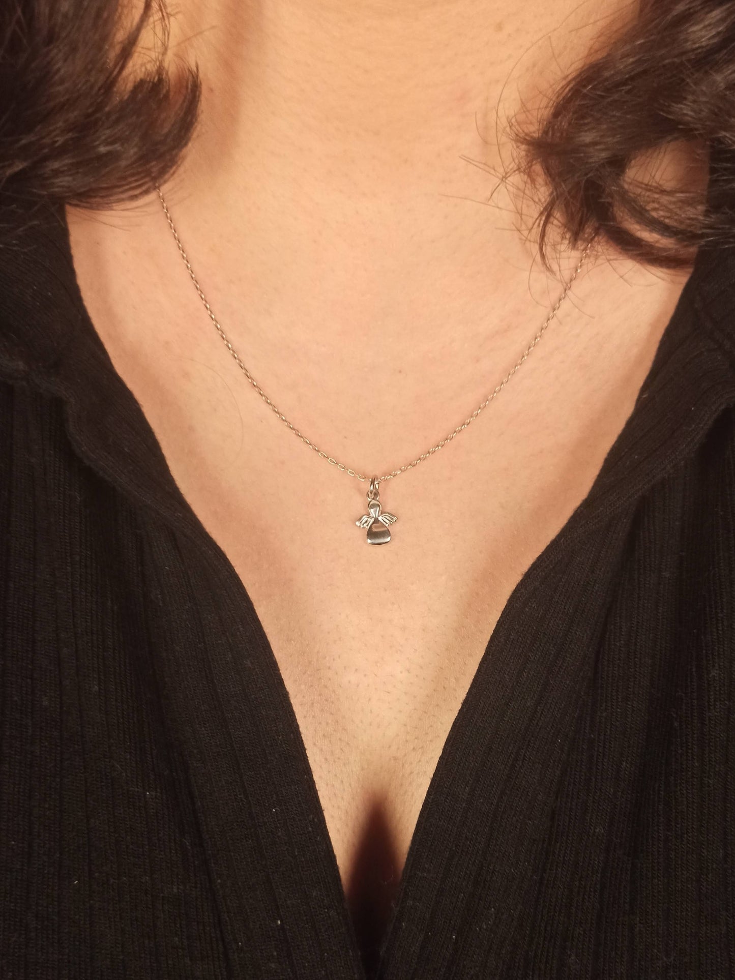 Mini Bebek Melek Gümüş Kolye