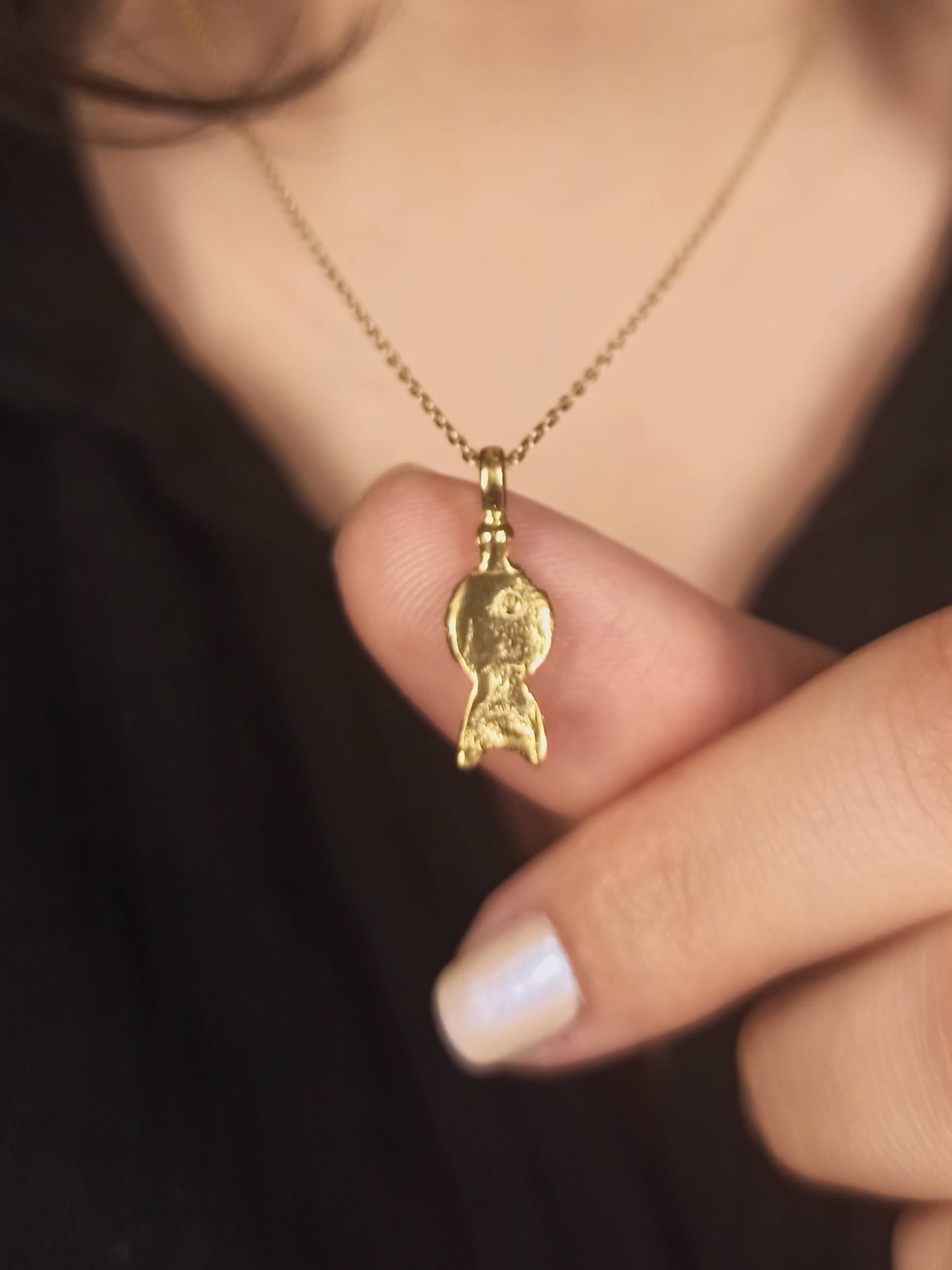 Gümüş Mini Balık Kolye