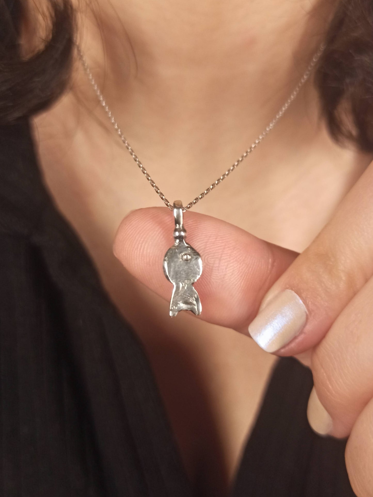 Gümüş Mini Balık Kolye