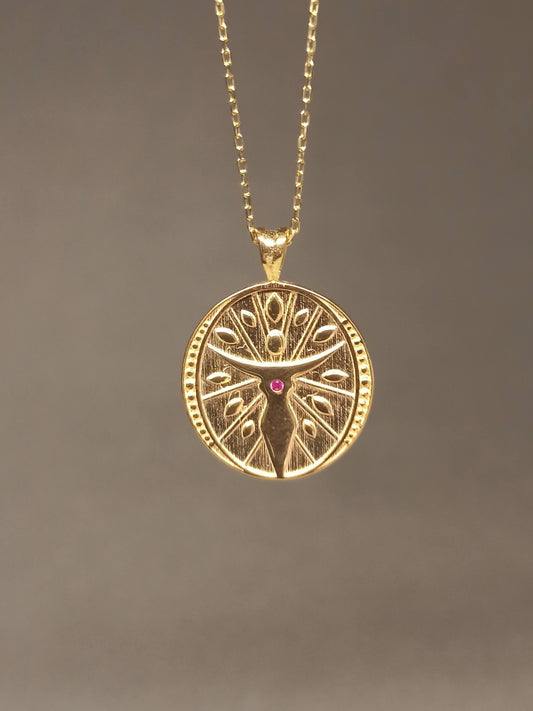 Gümüş Tanrıça Kybele Kolye