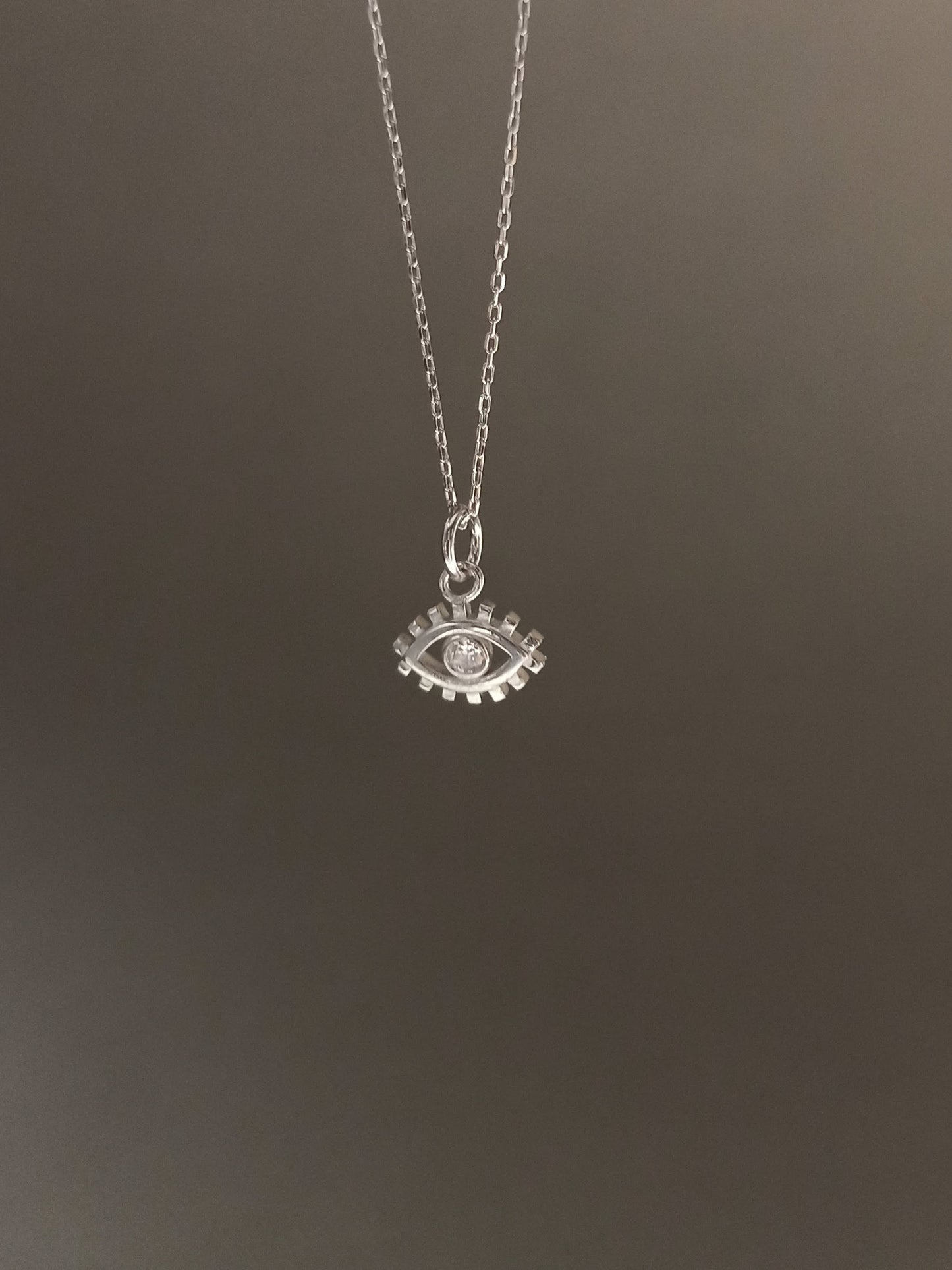 Mini Zirkon Taşlı Göz Kolye, Nazarlık Koruyucu Takı