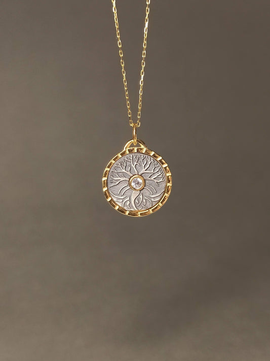 Hayat Ağacı Madalyon Kolye