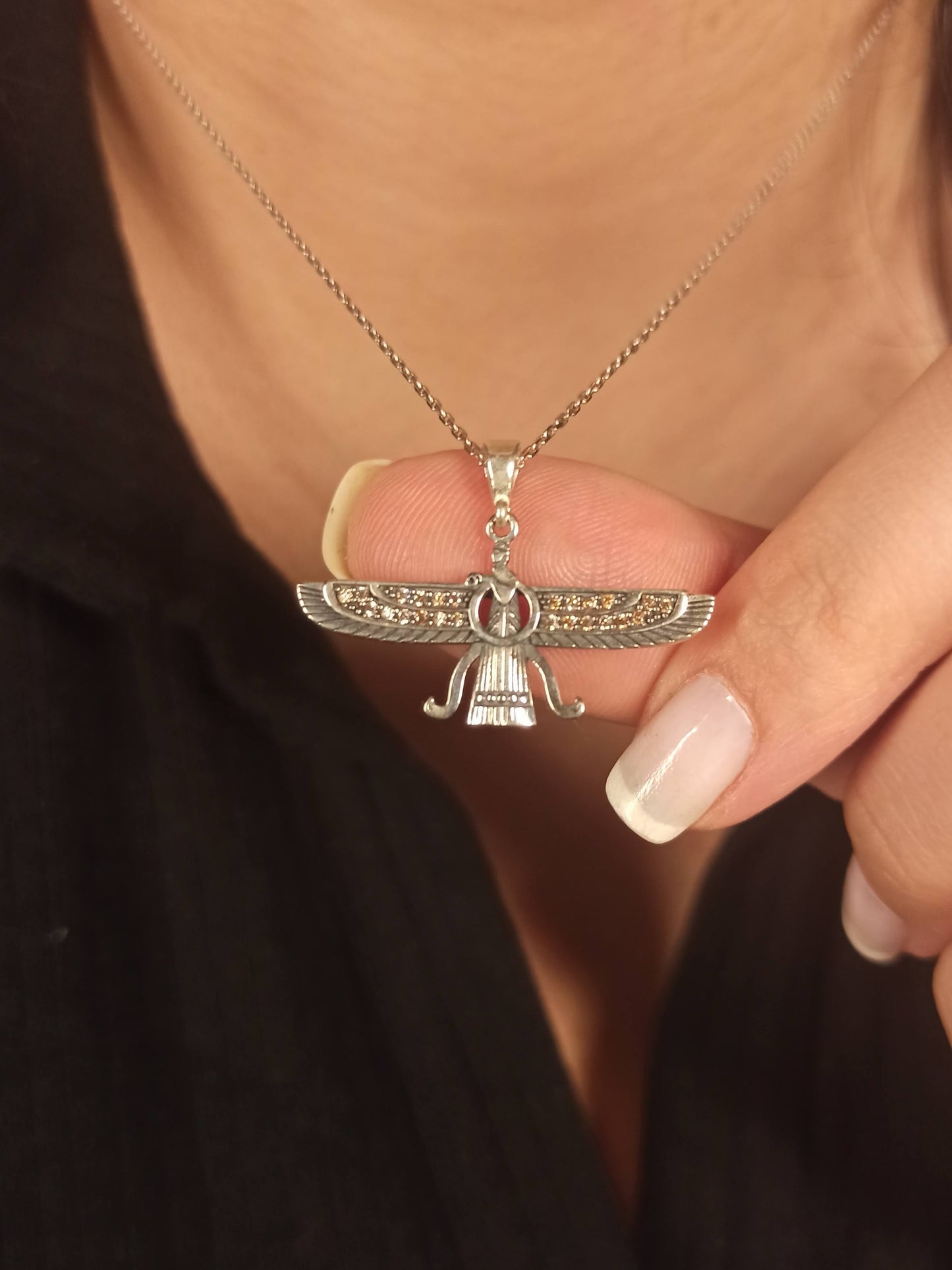 Faravahar , Ahura Mazda Gümüş Kolye
