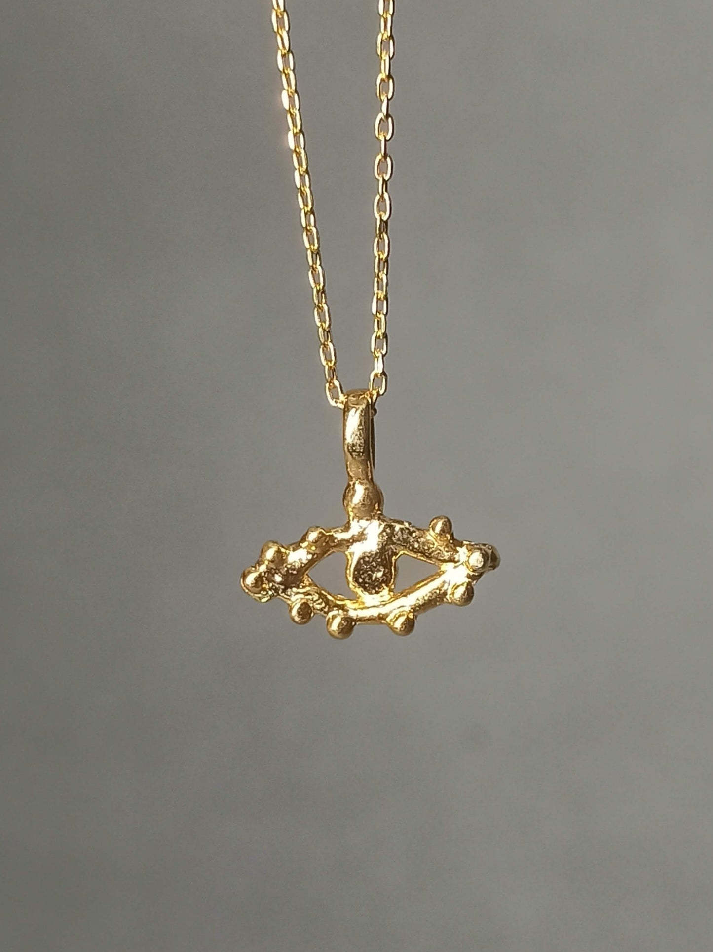 Gümüş Antik Göz Kolye | Nazarlık ve Koruma Sembolü