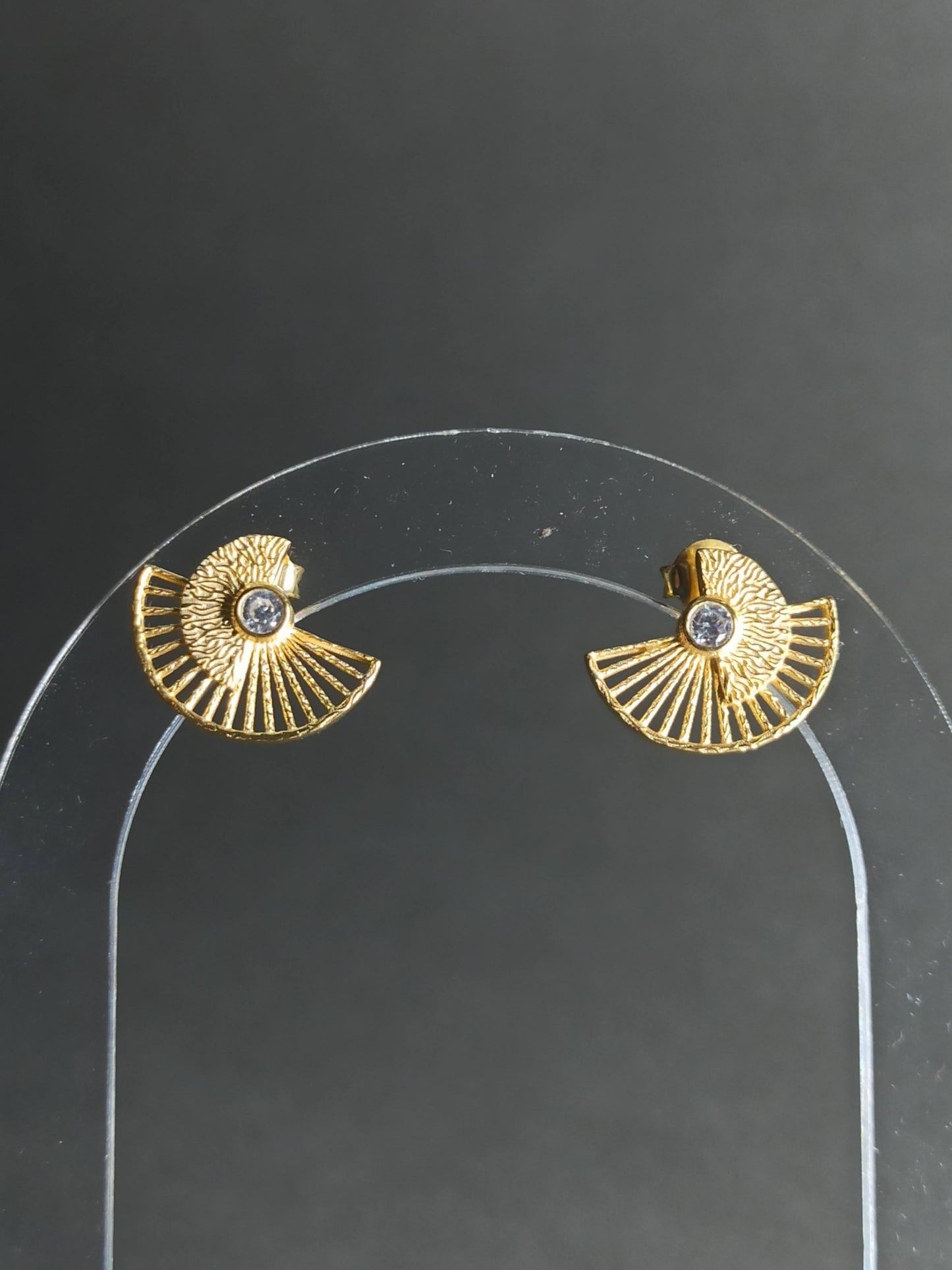 Gümüş Japon Yelpazesi Küpe