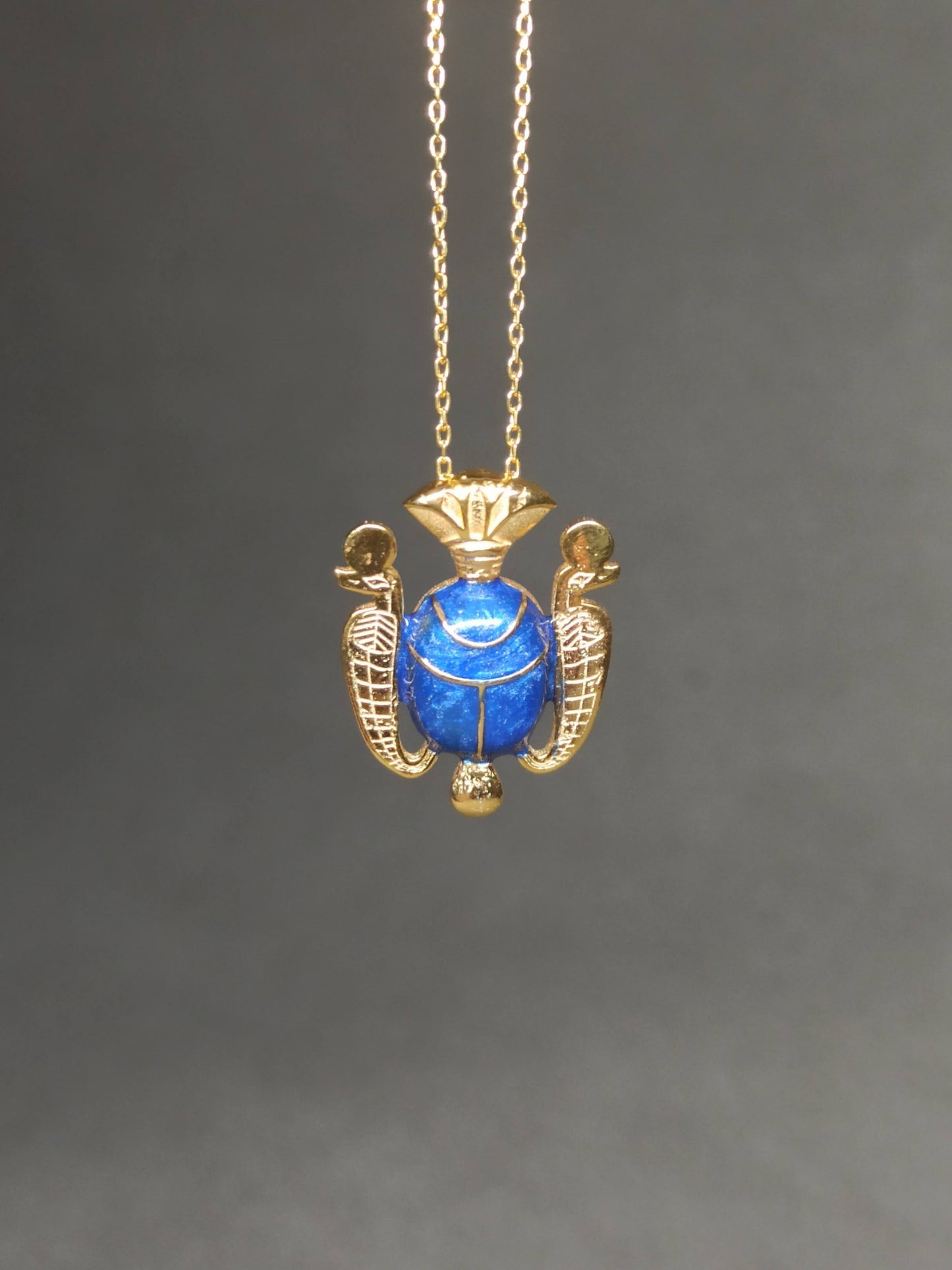 Antik Mısır Mavi Böcek Kolye
