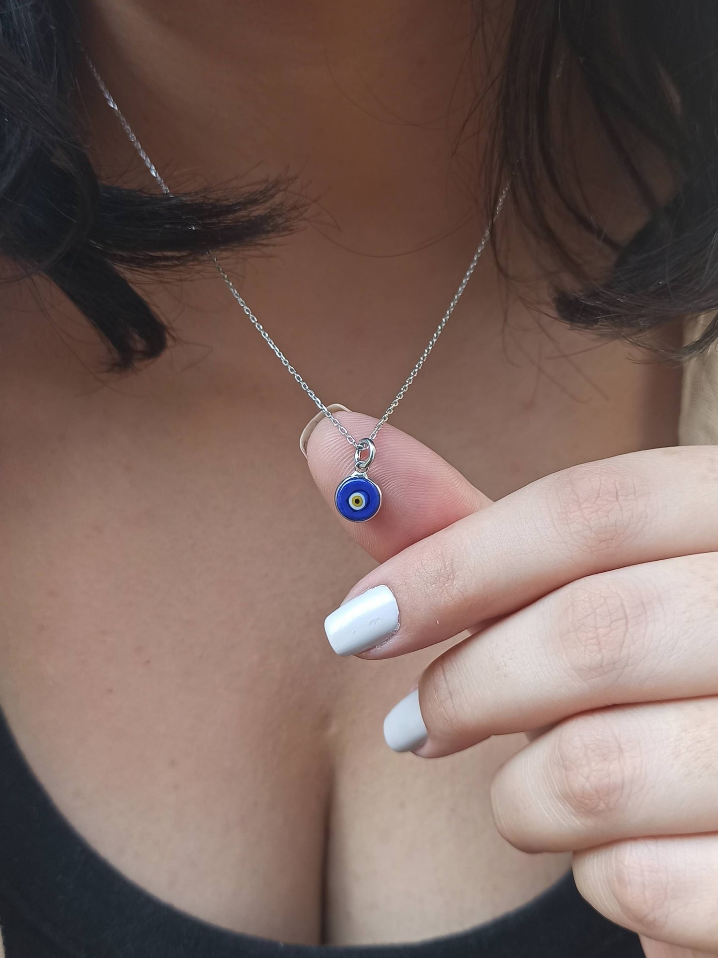 Gümüş Nazar Boncuğu Kolye, Altın Kaplama