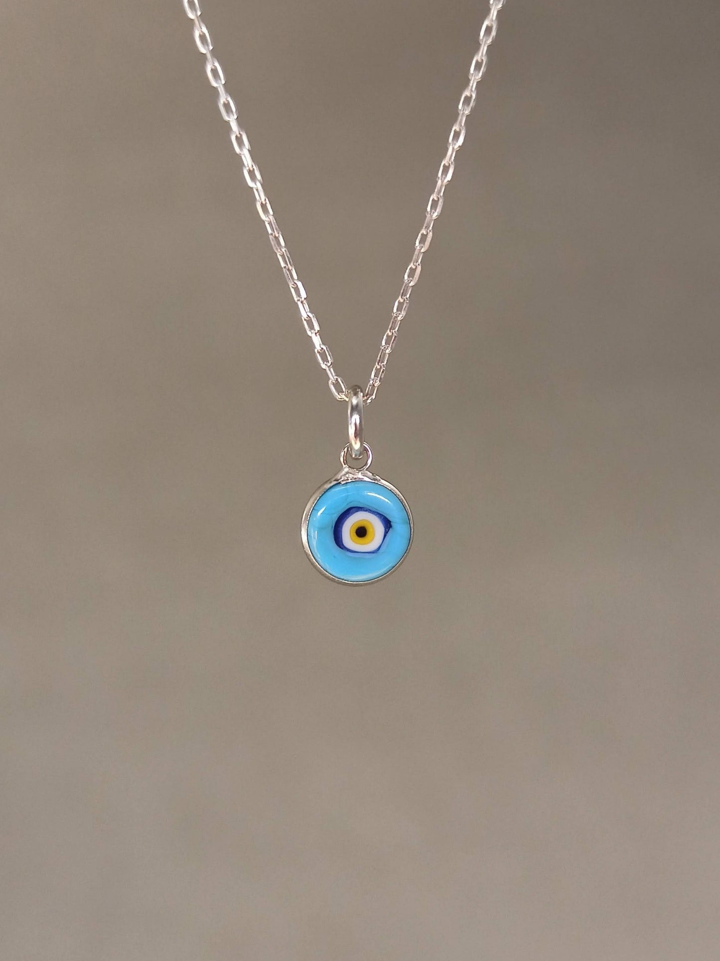 Gümüş Nazar Boncuğu Kolye, Altın Kaplama