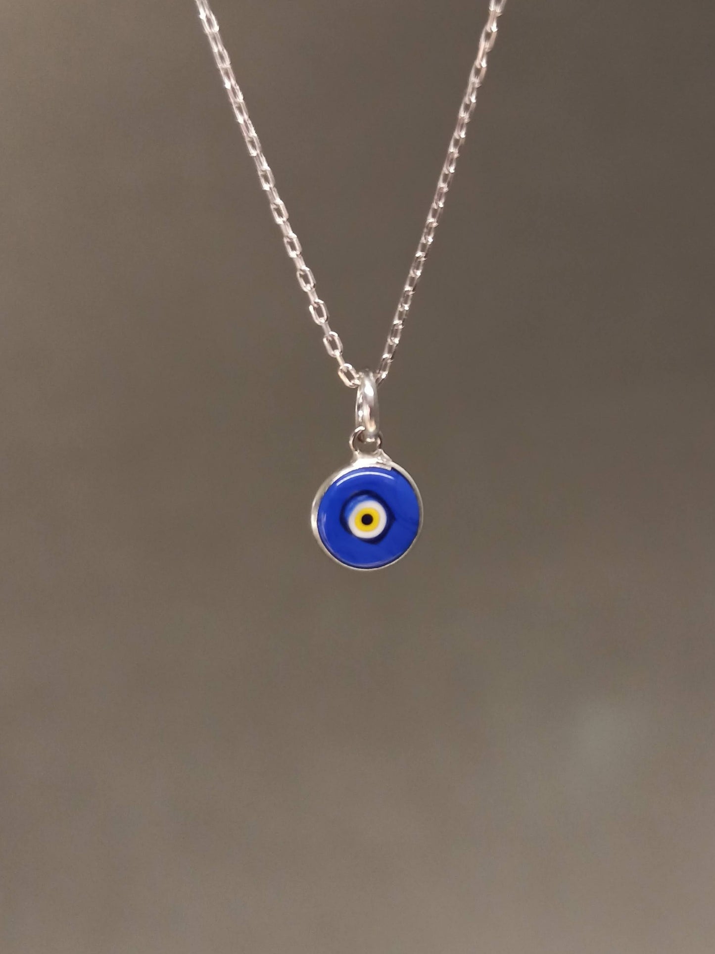 Gümüş Nazar Boncuğu Kolye, Altın Kaplama