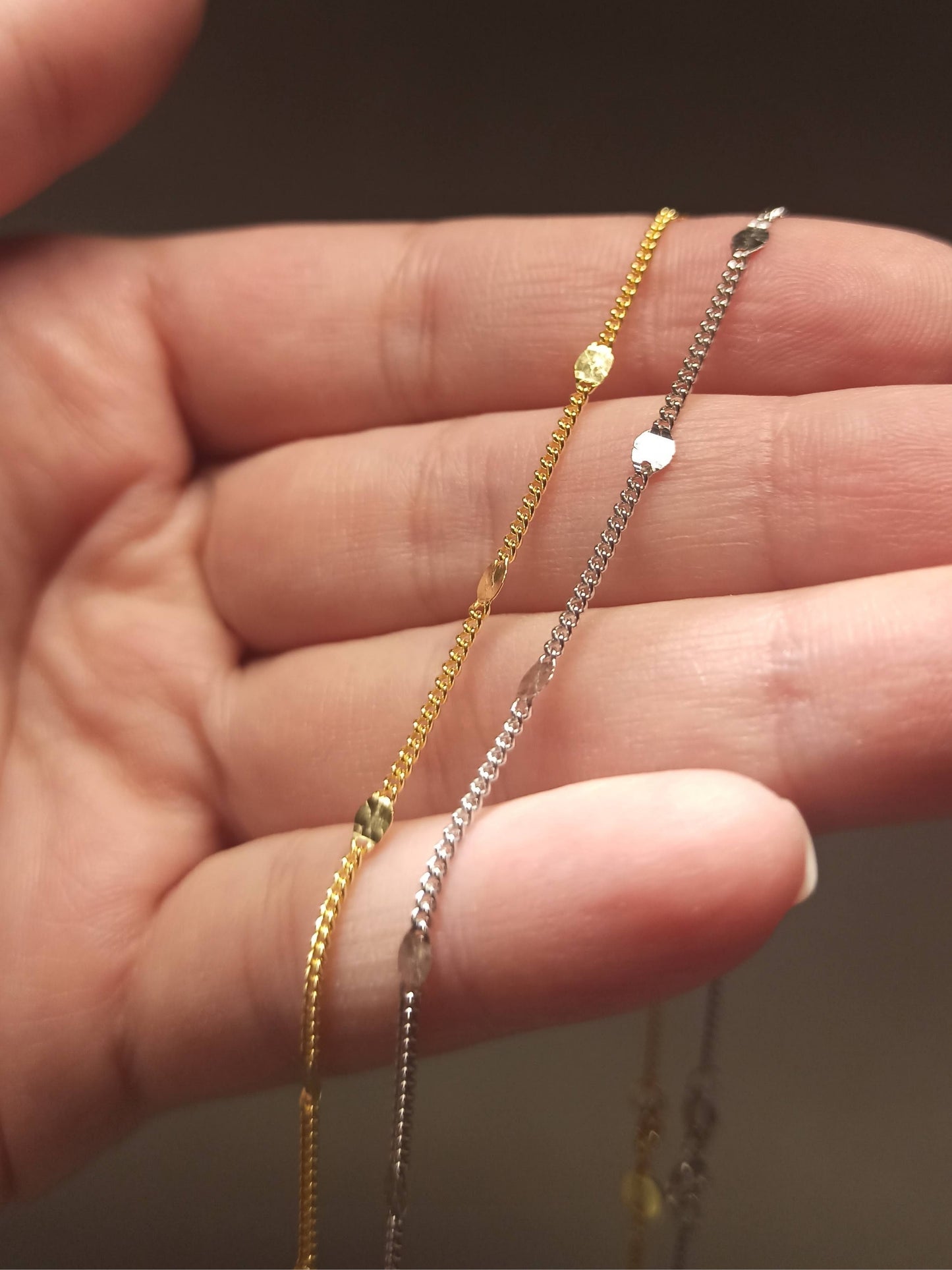 Gümüş Pullu Gurmet Zincir Kolye