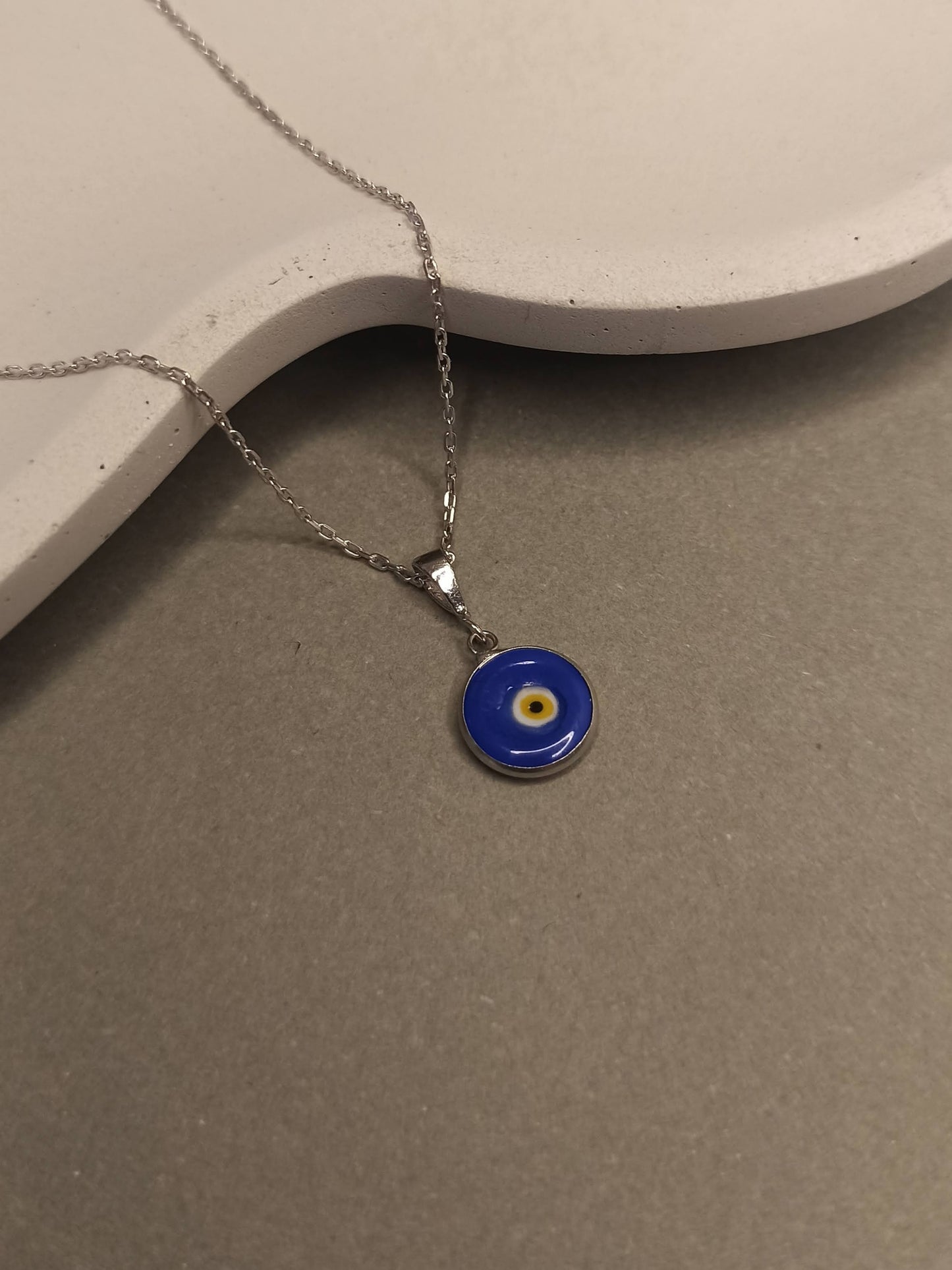 Minimal Nazar Boncuğu Kolye | Altın Kaplama Gümüş