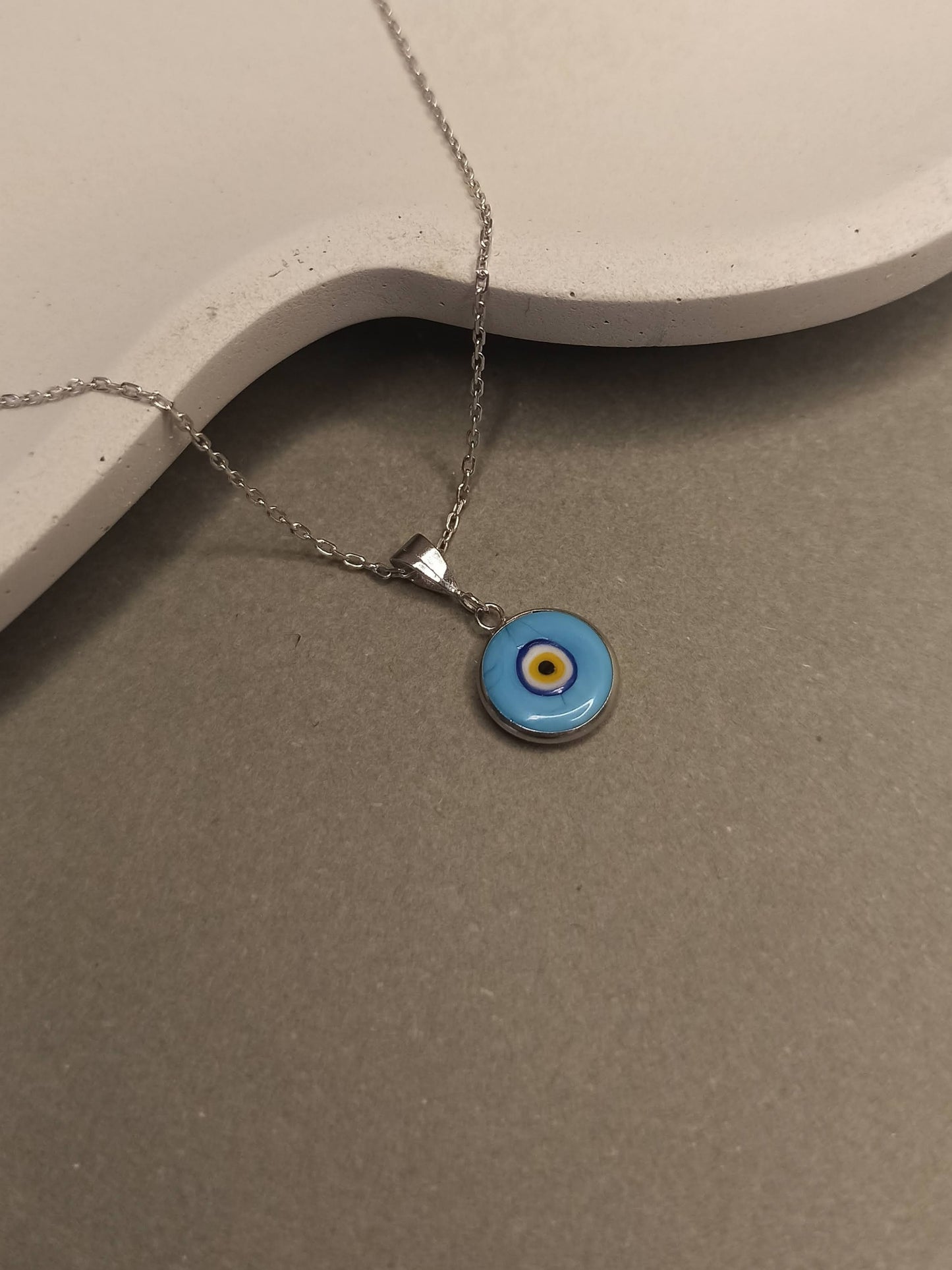 Minimal Nazar Boncuğu Kolye | Altın Kaplama Gümüş