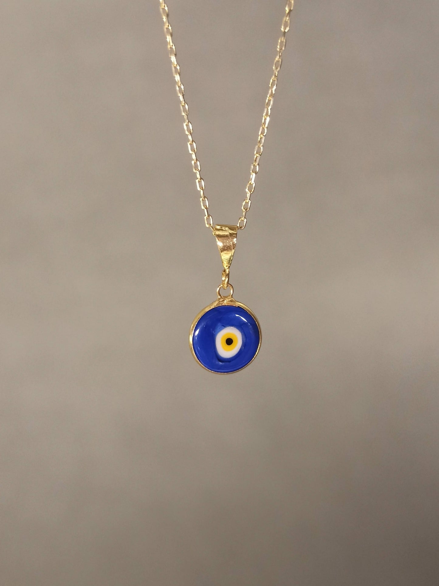 Minimal Nazar Boncuğu Kolye | Altın Kaplama Gümüş