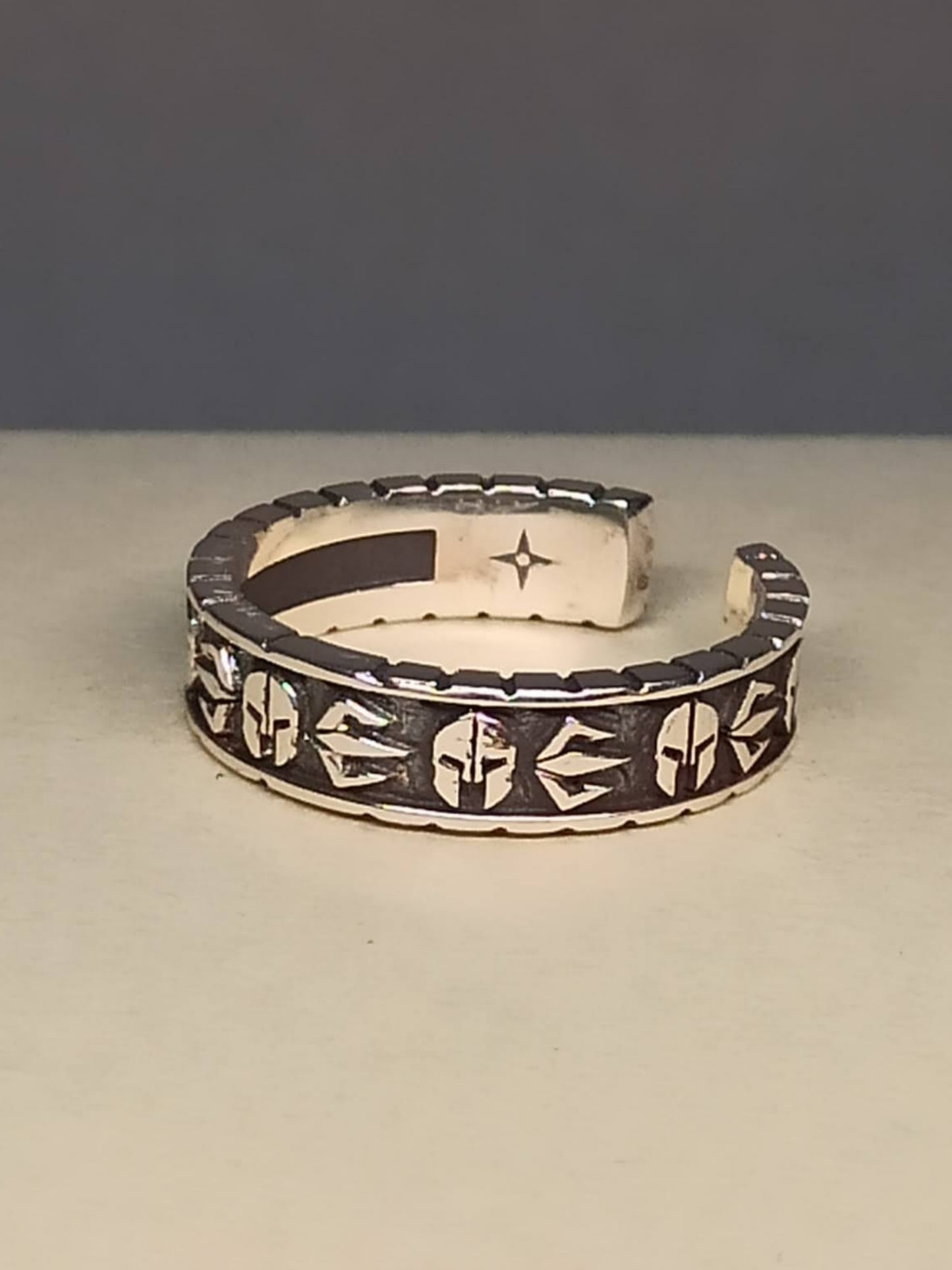 Gümüş Spartalı Miğfer Erkek Yüzüğü, Ayarlanabilir