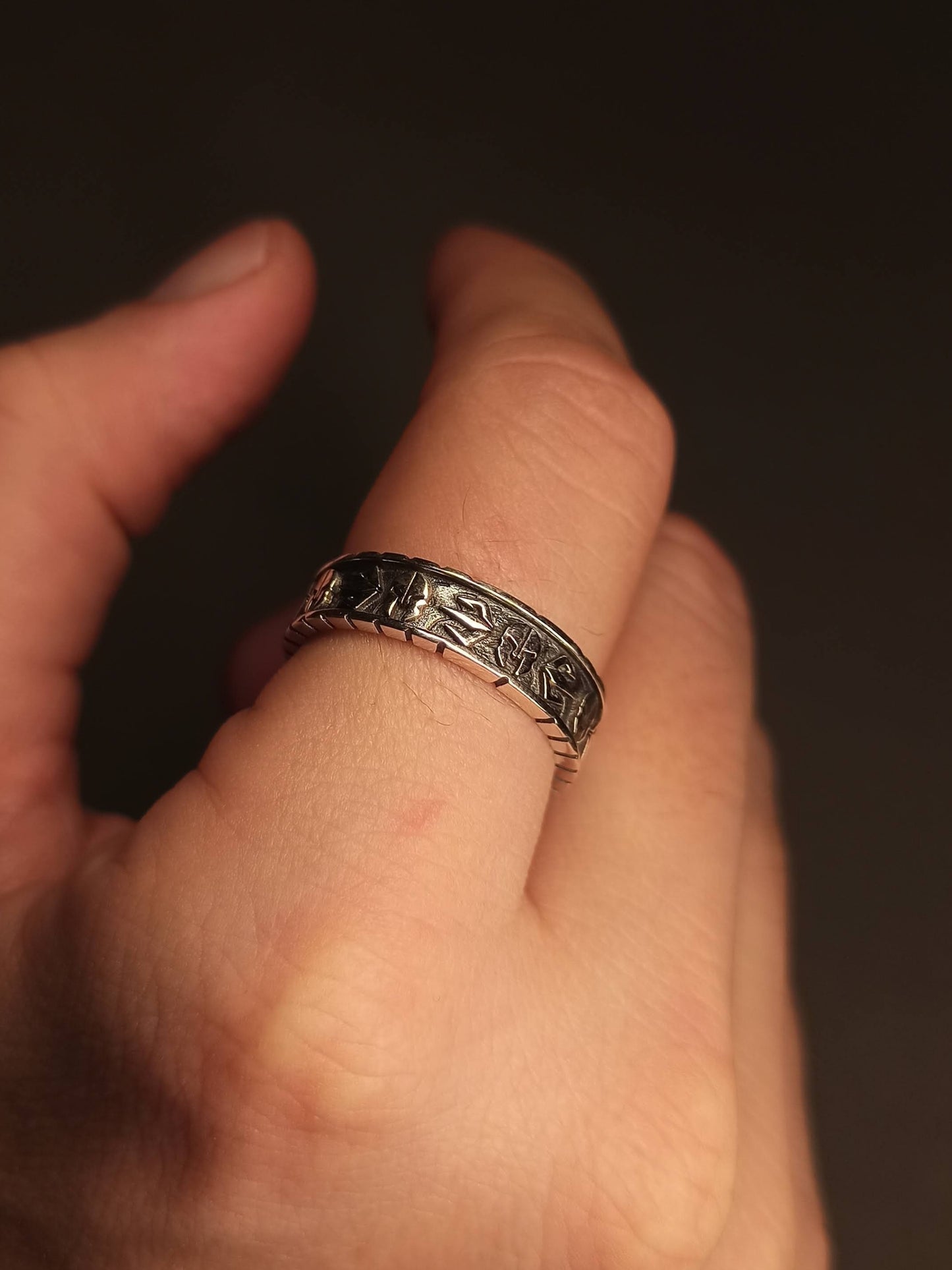 Gümüş Spartalı Miğfer Erkek Yüzüğü, Ayarlanabilir