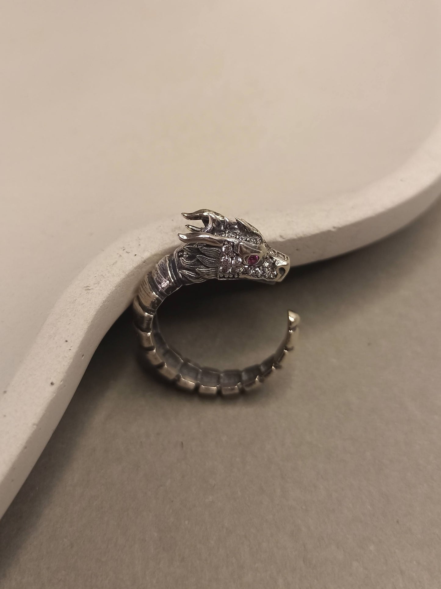 Ejderha Yüzük | 925 Gümüş , Ayarlanabilir