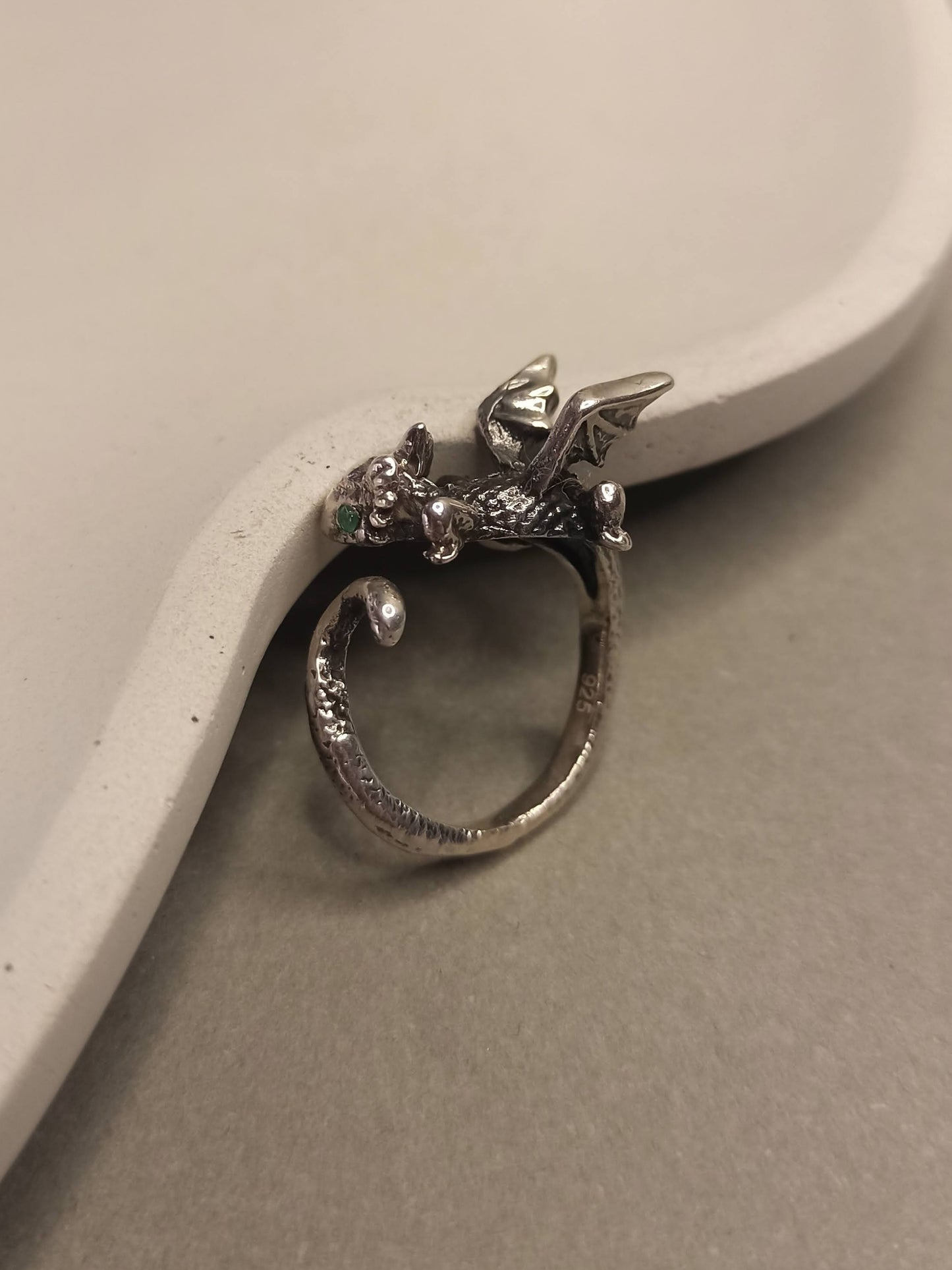 Yavru Ejderha Yüzük | 925 Gümüş , Ayarlanabilir